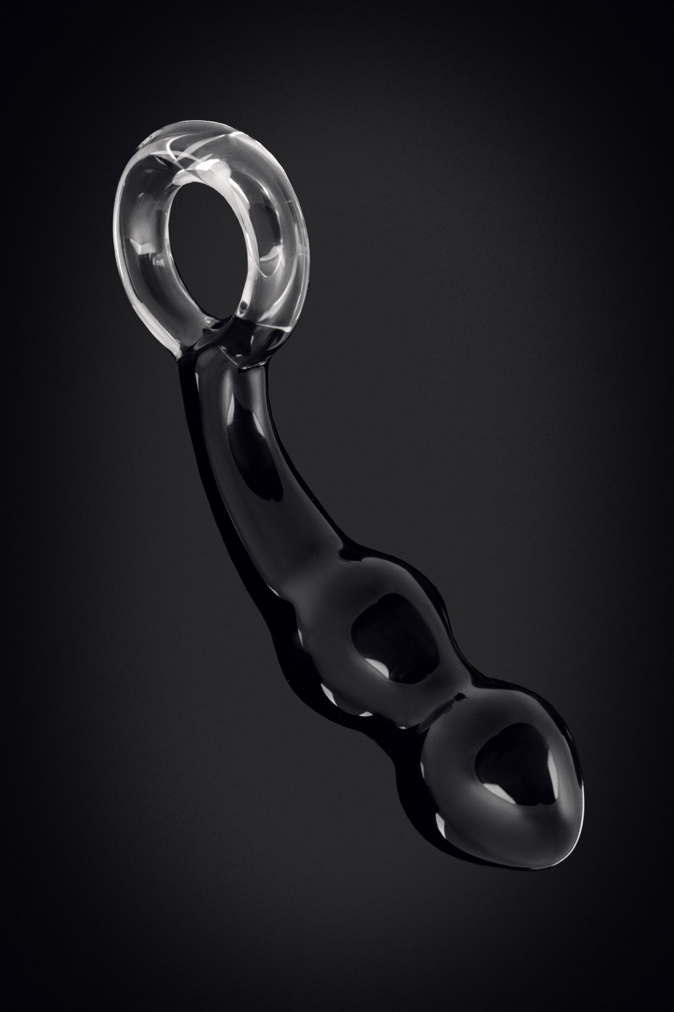стимулятор простаты sexus glass, стекло, черный, 17 см в Перми