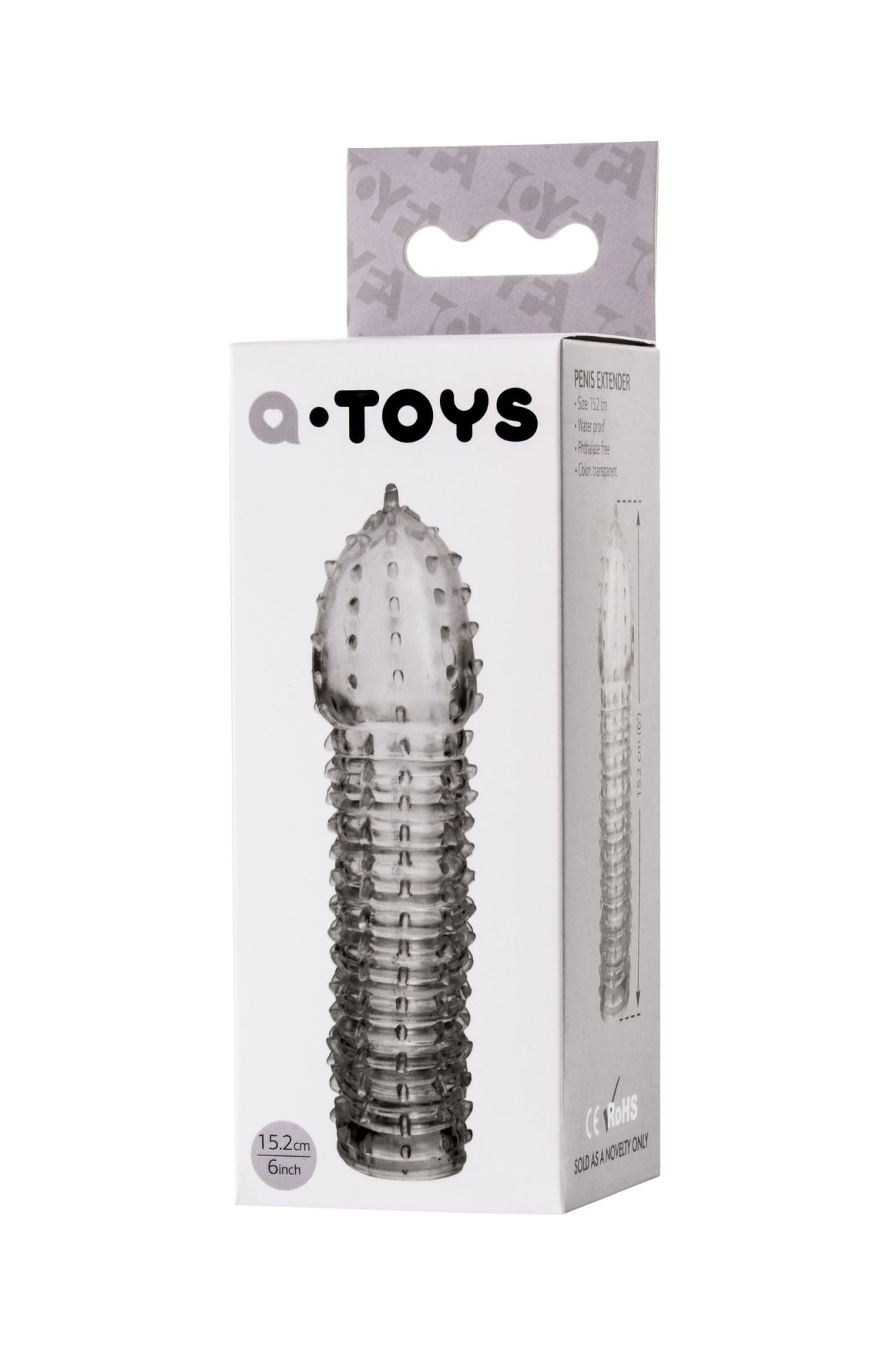 насадка на пенис toyfa  a-toys boyn, tpr, прозрачный, 15,2 см в Перми