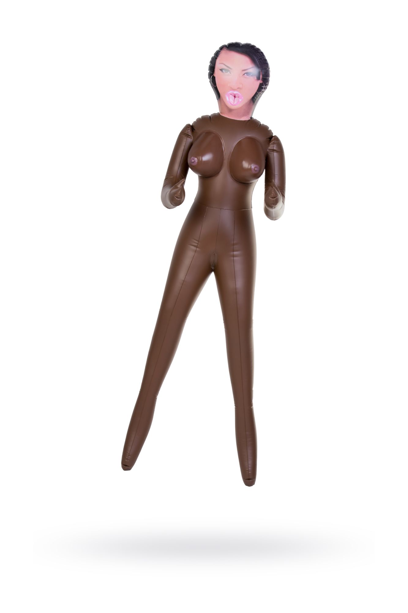 кукла надувная dolls-x by toyfa michelle, негритянка, с тремя отверстиями, 160 см в Перми