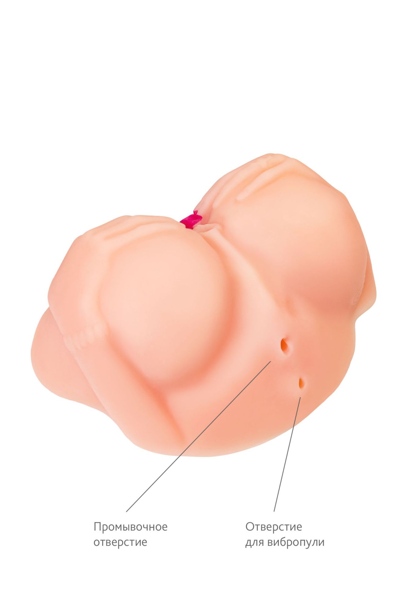 мастурбатор реалистичный toyfa juicy pussy nicole с вибрацией, вагина и анус, tpr, телесный, 19 см в Перми