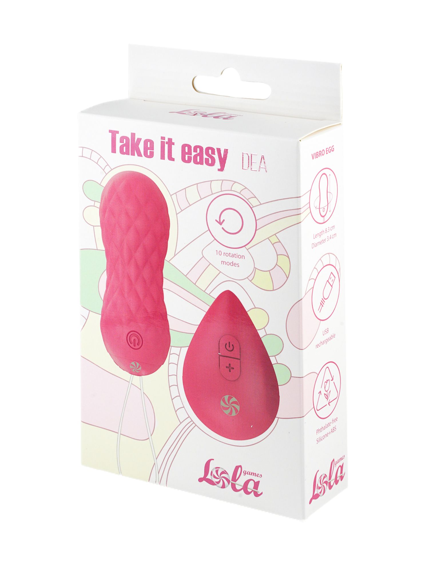вращающиеся виброшарики на пульте take it easy dea pink 9021-04lola в Перми