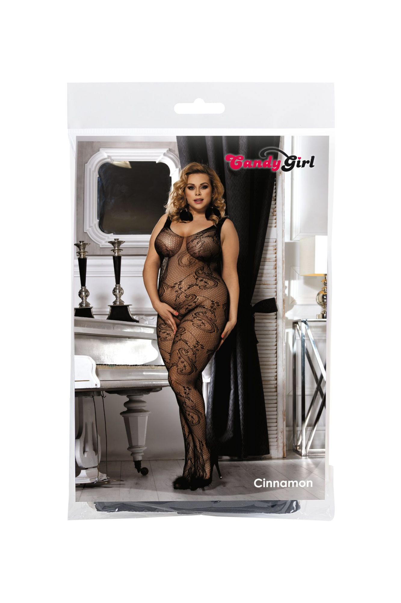 Эротическое костюм-сетка candy girl cinnamon черный, 2xl в Перми