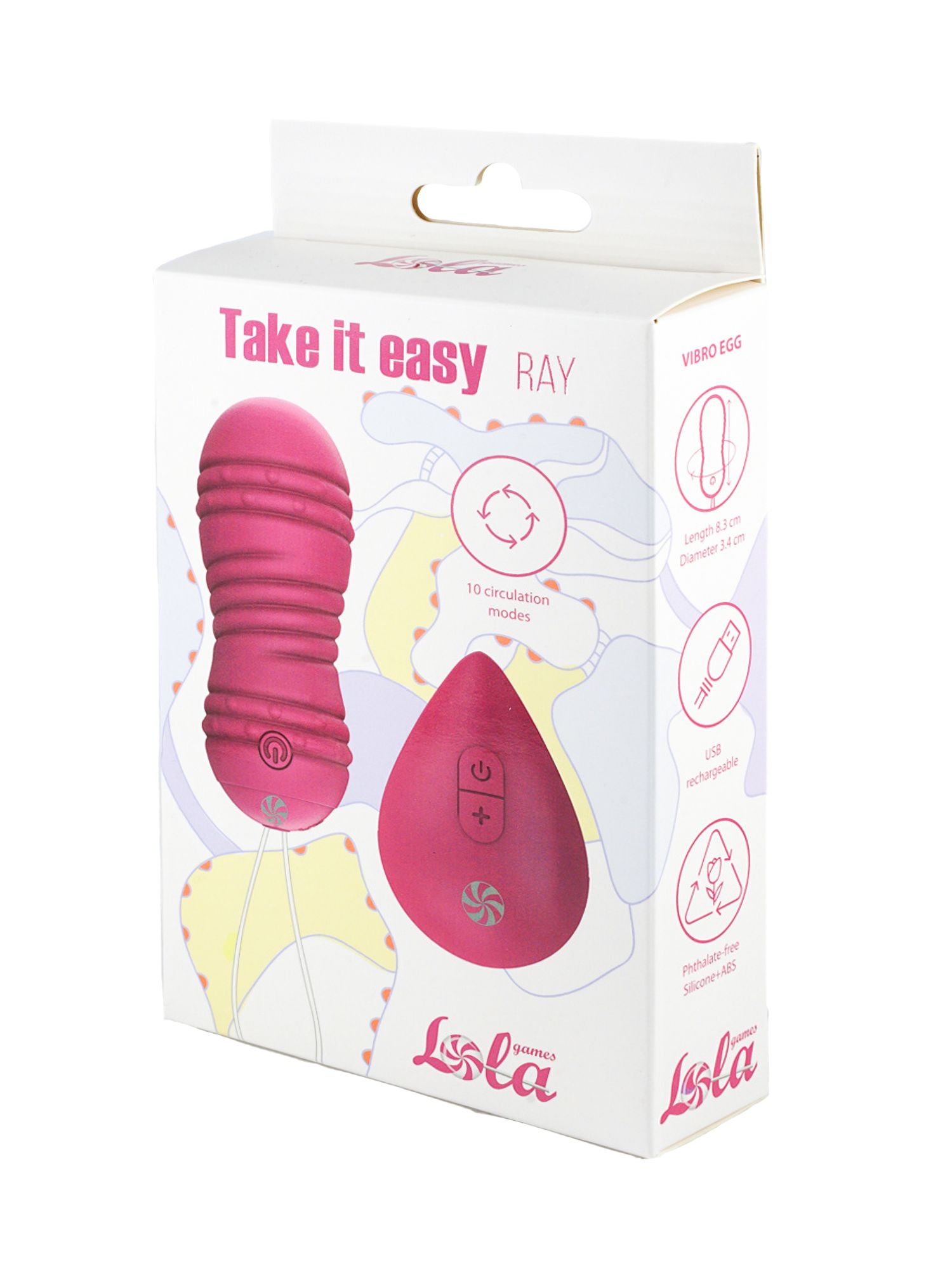виброшарики с циркуляцией на пульте управления take it easy ray pink 9021-10lola в Перми