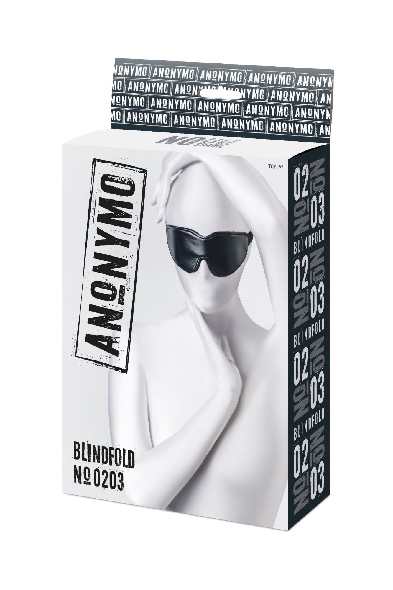 маска anonymo, pu кожа, черная, 26,5 см в Перми