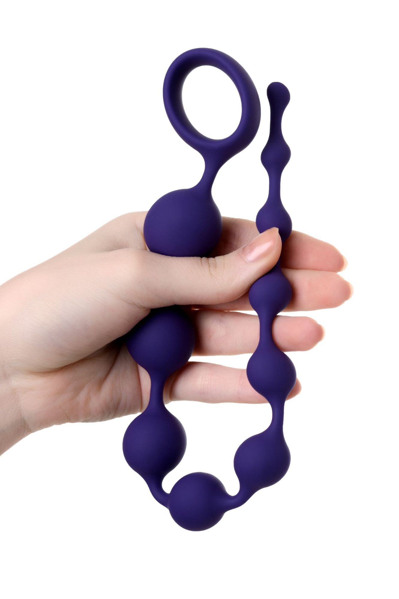 анальная цепочка todo by toyfa grape, силикон, фиолетовая, 35 см, ø 2,7 см в Перми