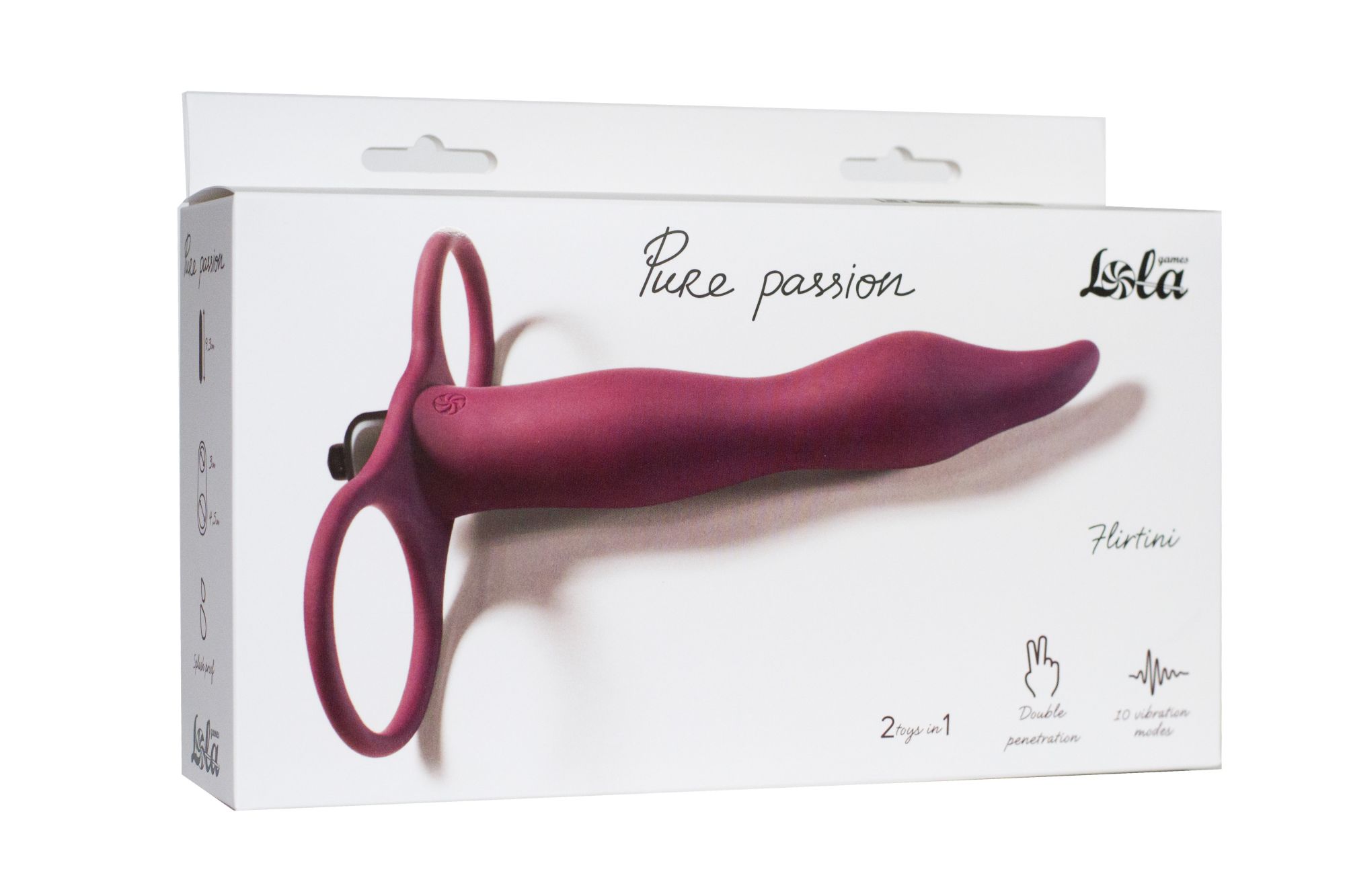 вибронасадка для двойного проникновения pure passion flirtini wine red 1204-02lola в Перми