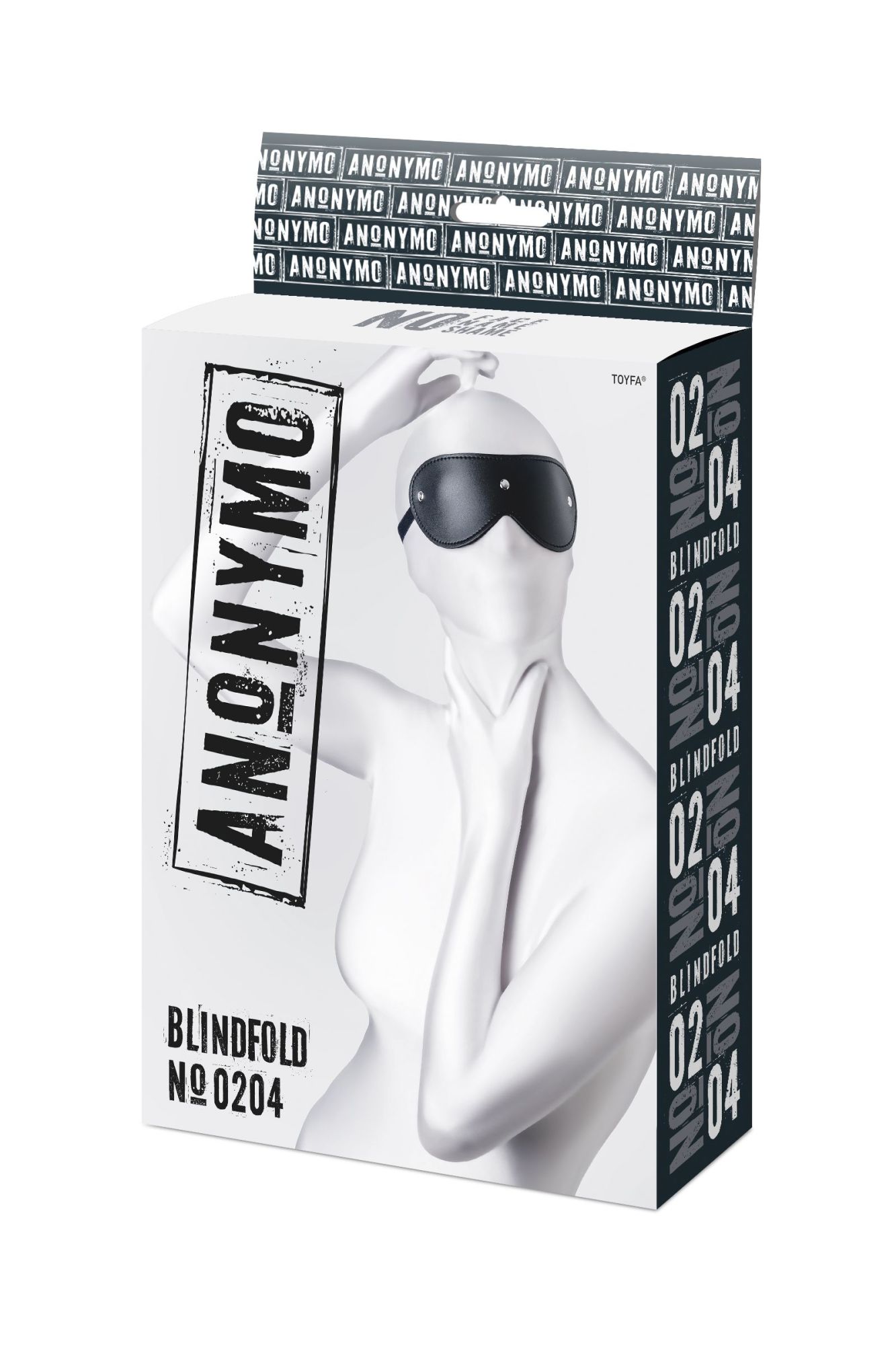 маска anonymo, pu кожа, черная, 24 см в Перми