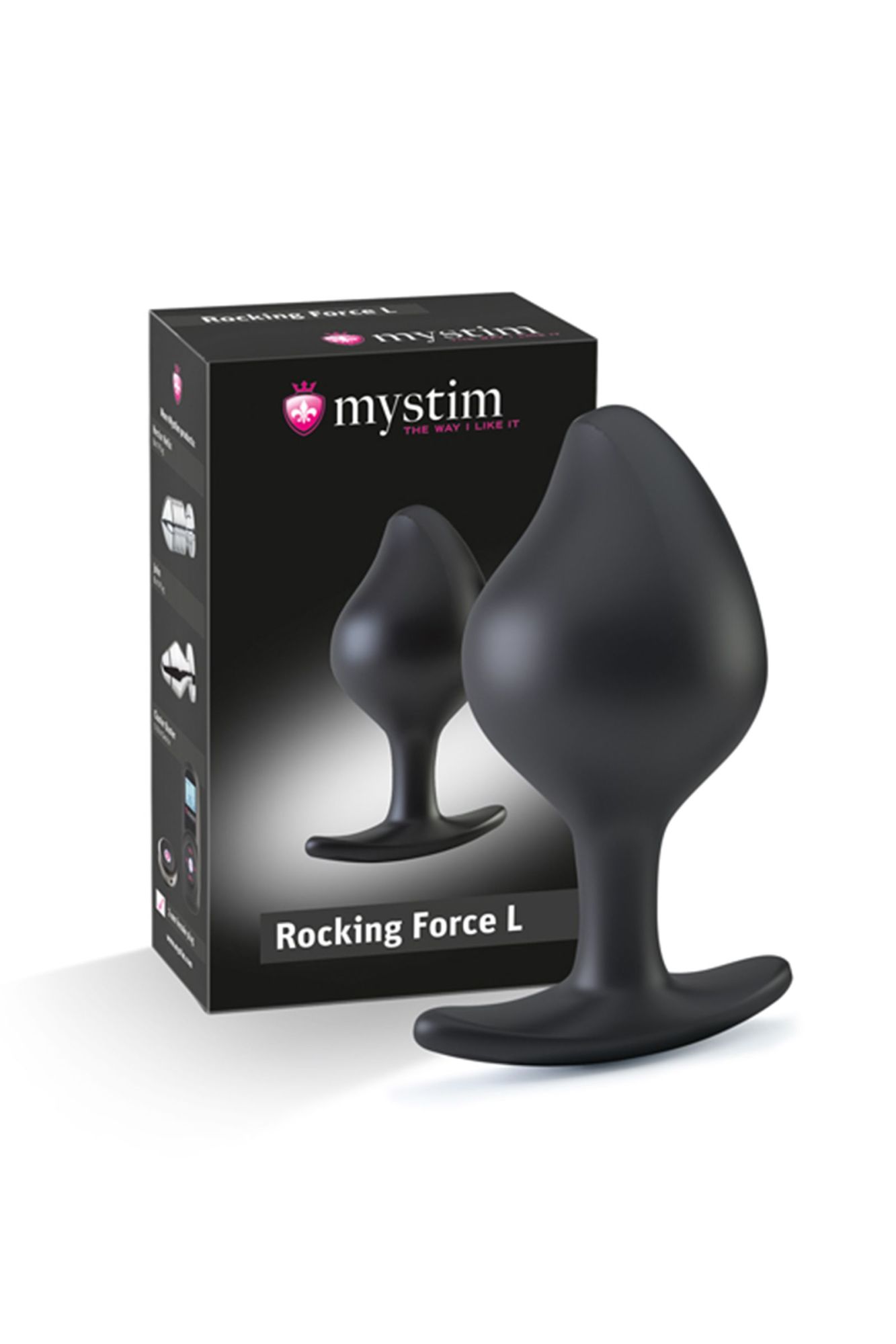 анальная пробка mystimrocking force l, электростимуляция, силикон, черная, ø 4,7 см в Перми