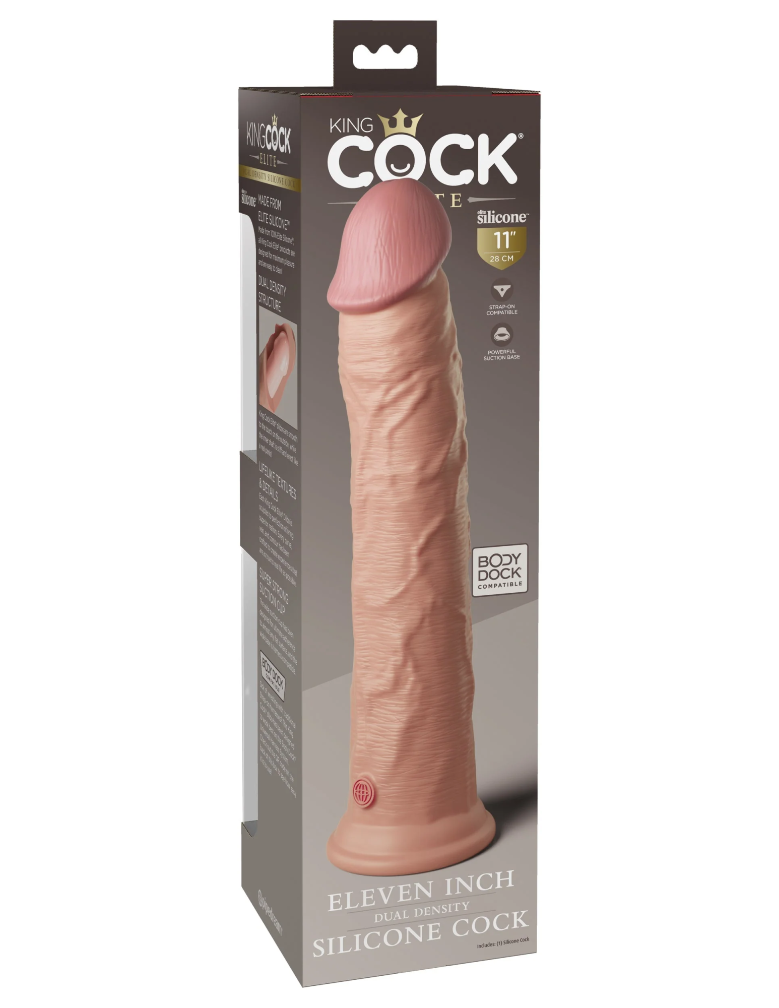 фаллоимитатор kc elite 11" dual density silicone dong - light pipedream 577521pd в Перми