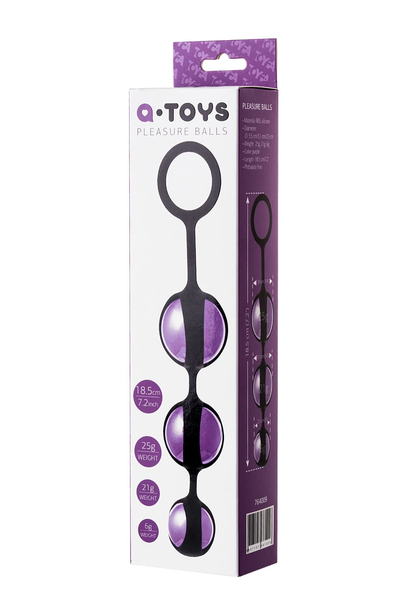 вагинальные шарики toyfa a-toys hony, abs пластик, фиолетовый, 18,5 см в Перми