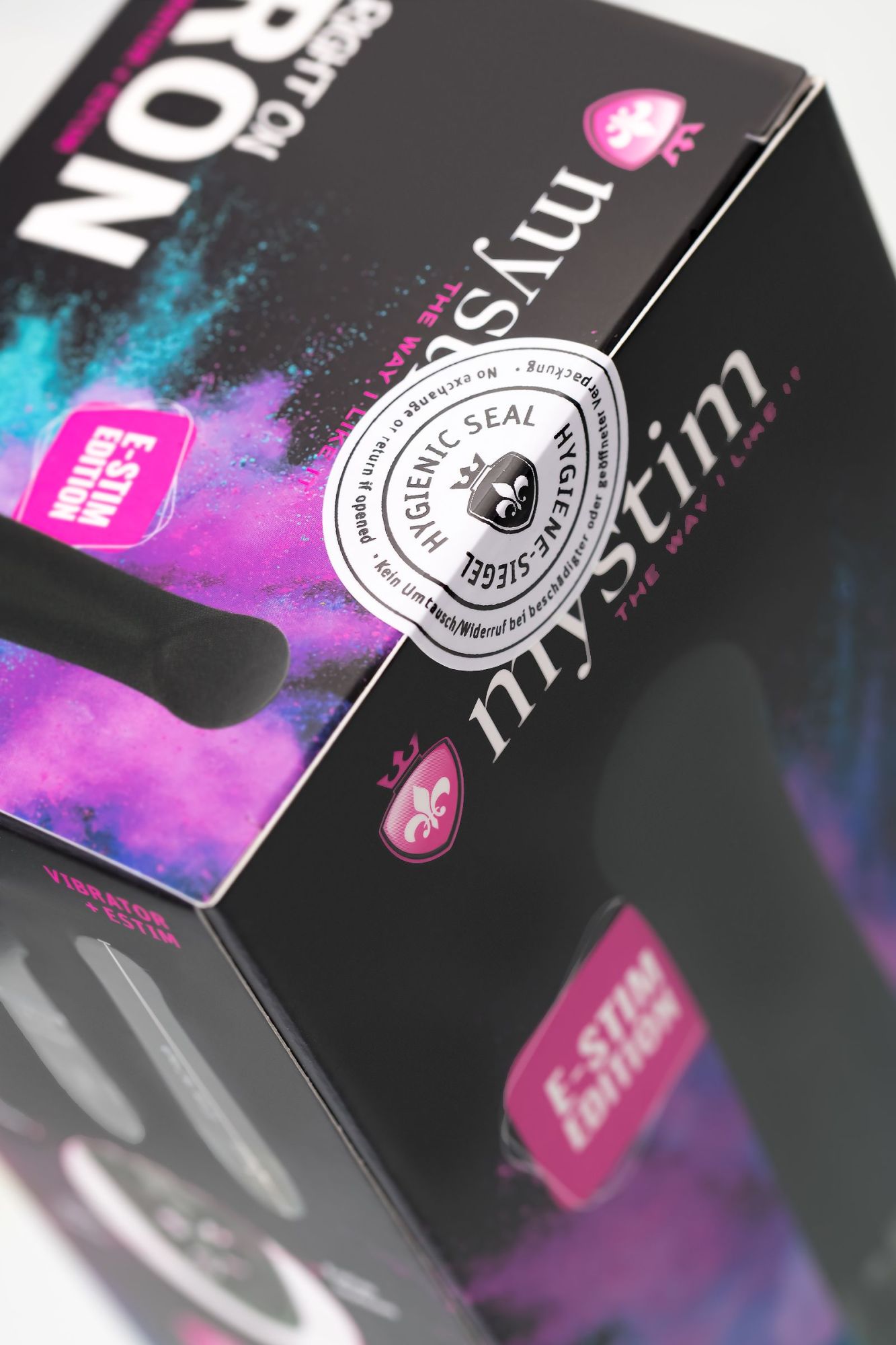вибратор mystim right on ron с электростимуляцией,силикон, черный, 16,5 см в Перми