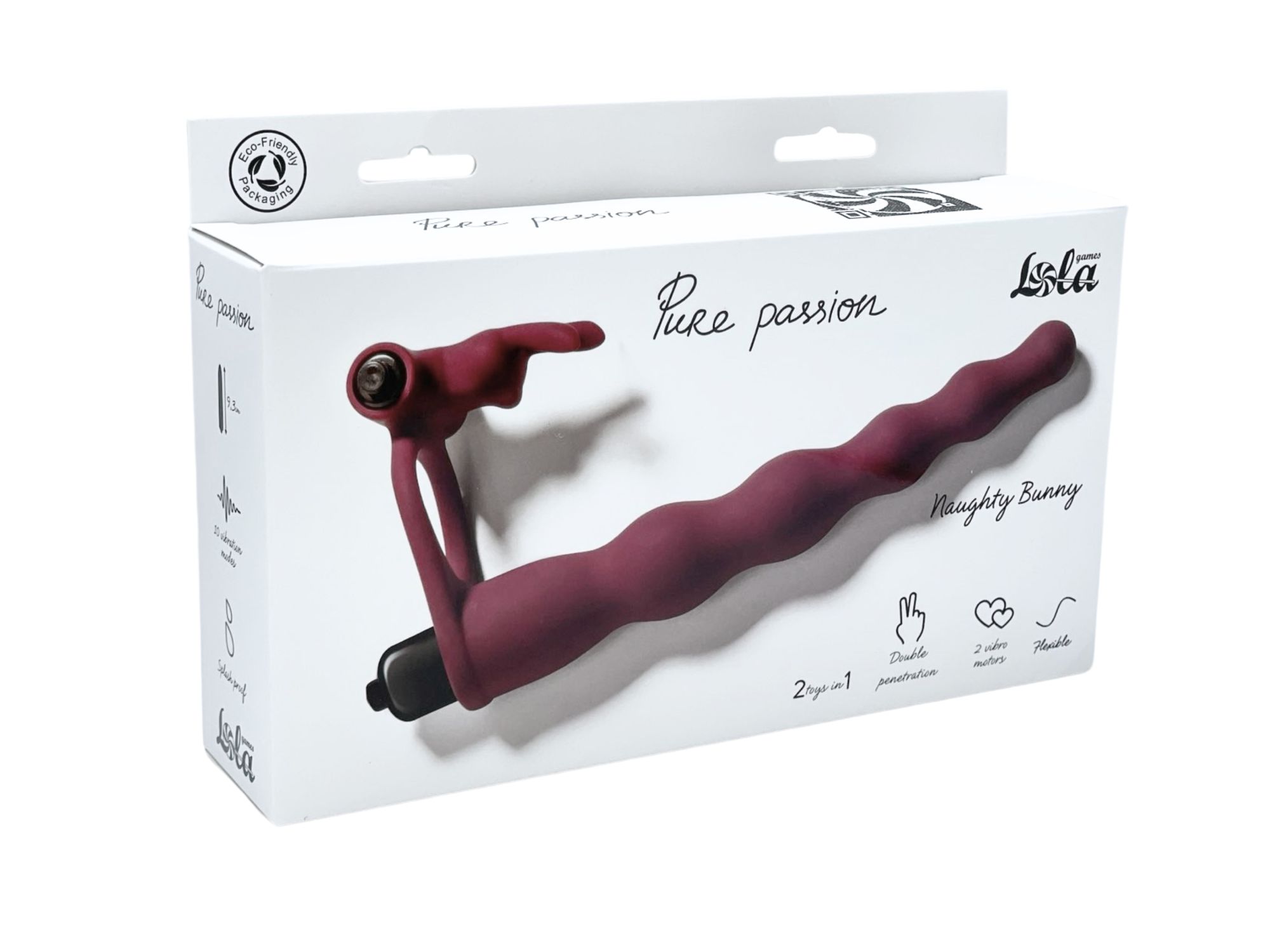 вибронасадка для двойного проникновения pure passion bunny wine red 1202-02lola в Перми