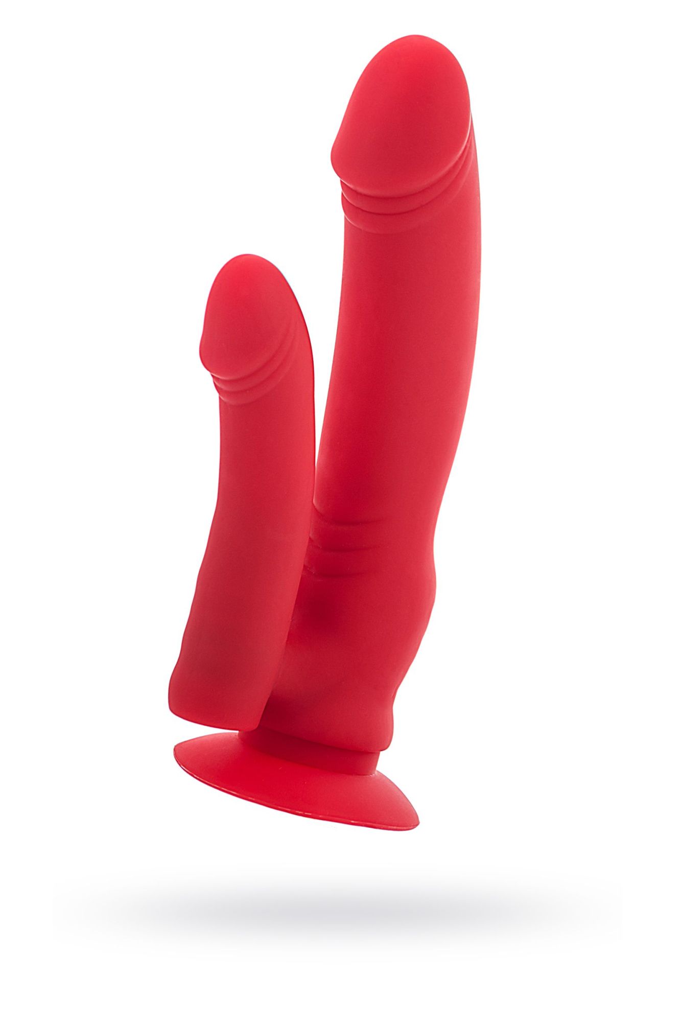 анально-вагинальный вибратор black & red by toyfa, силикон, красный, 19,5 см в Перми