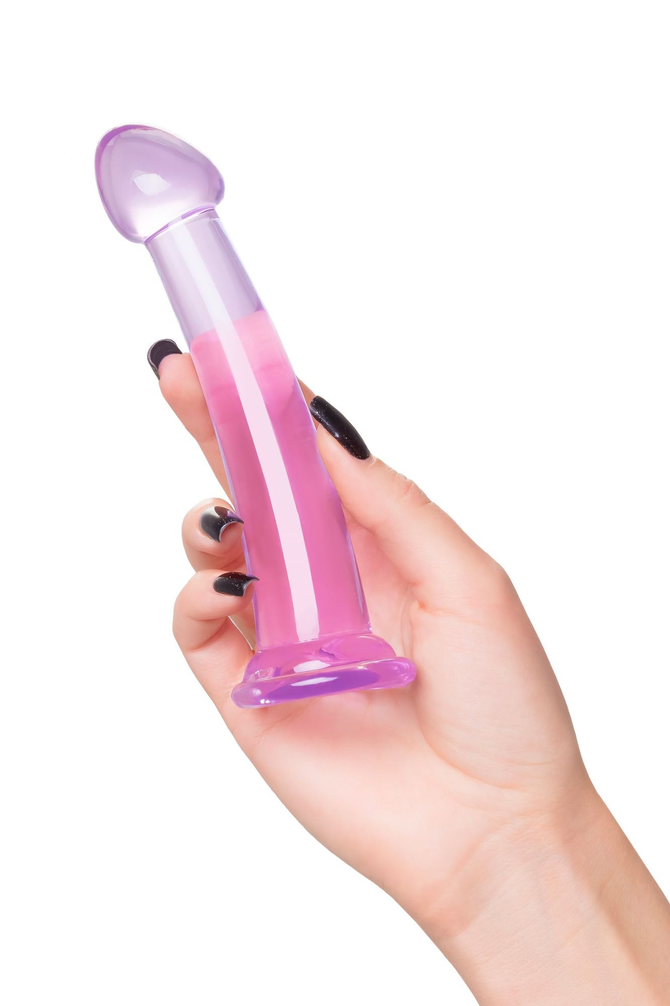нереалистичный фаллоимитатор jelly dildo s toyfa basic, tpe, фиолетовый, 15,5 см в Перми