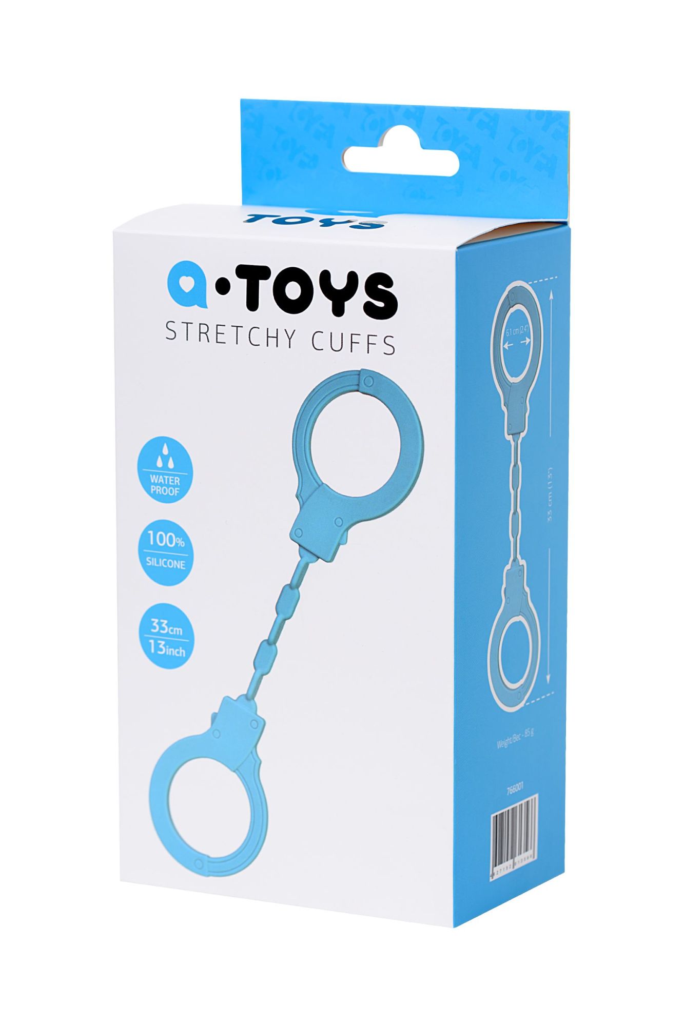 силиконовые наручники a-toys by toyfa celet, силикон, голубые, 33 см в Перми