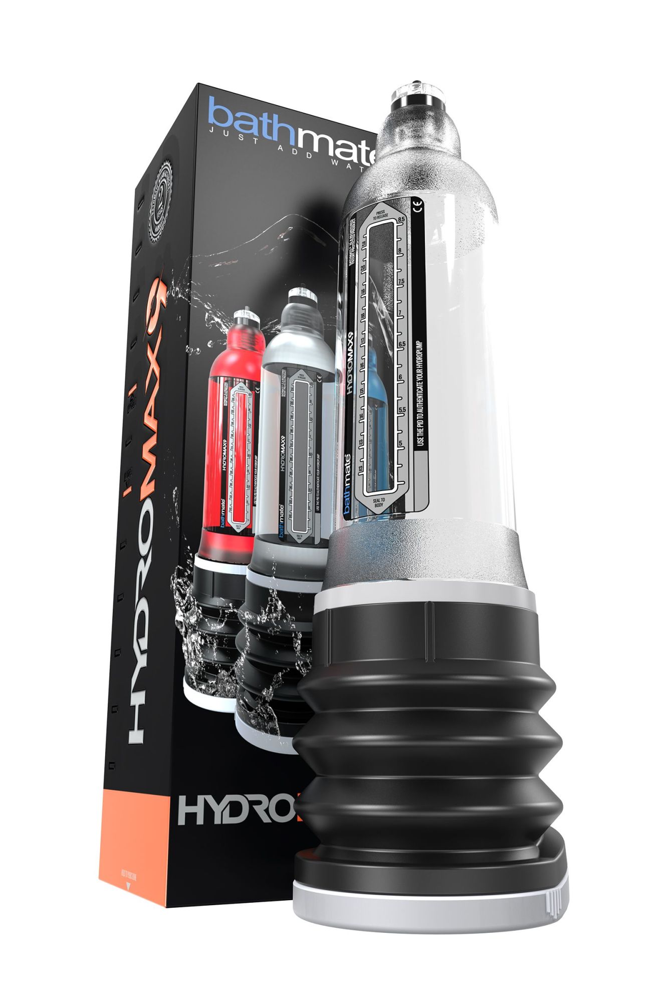 гидропомпа bathmate hydromax9, abs пластик, прозрачная, 32,5 см (аналог hydromax x40) в Перми