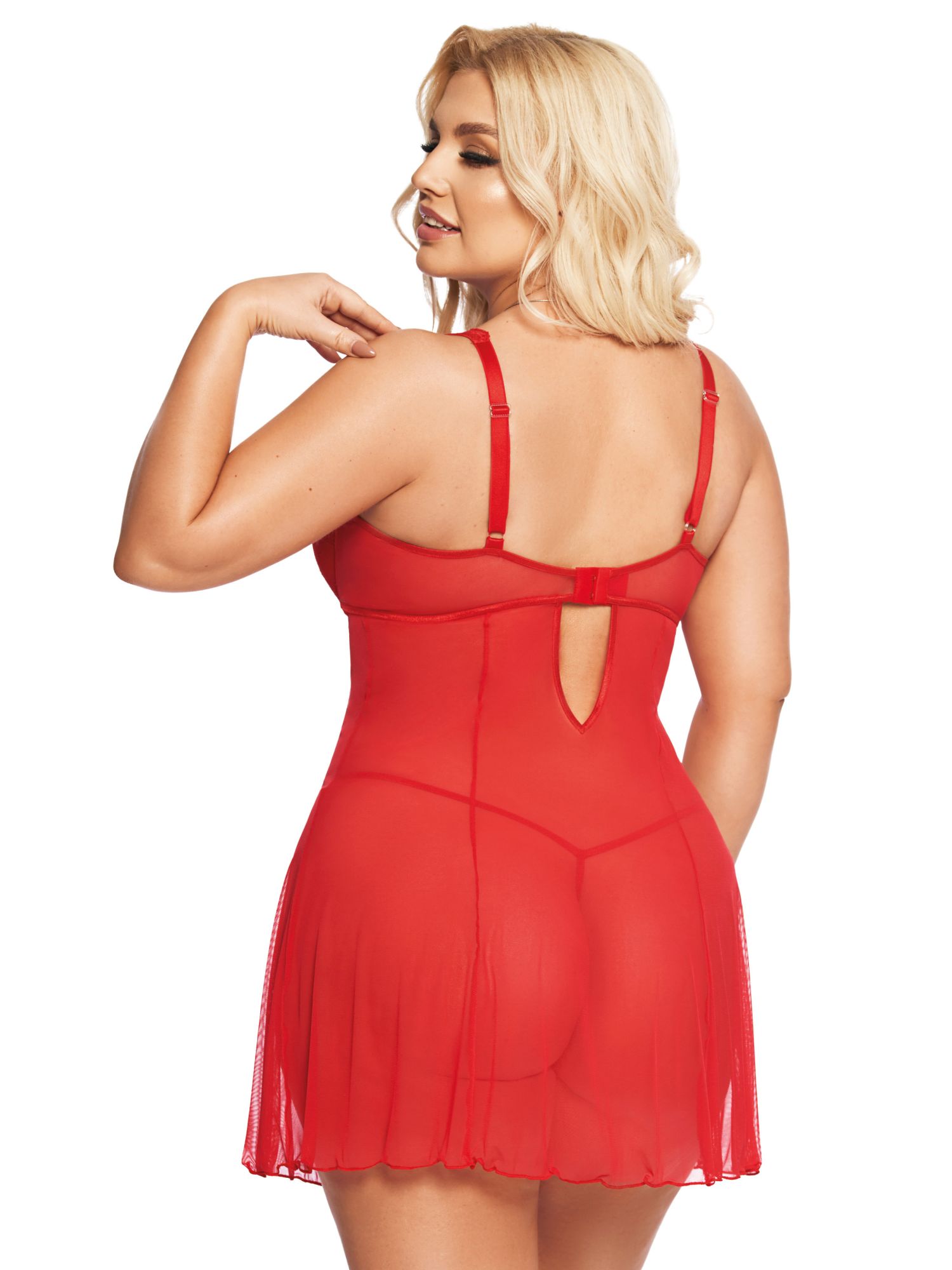 Эротическое комбинация и стринги softline collection berta, красный, xxxl в Перми