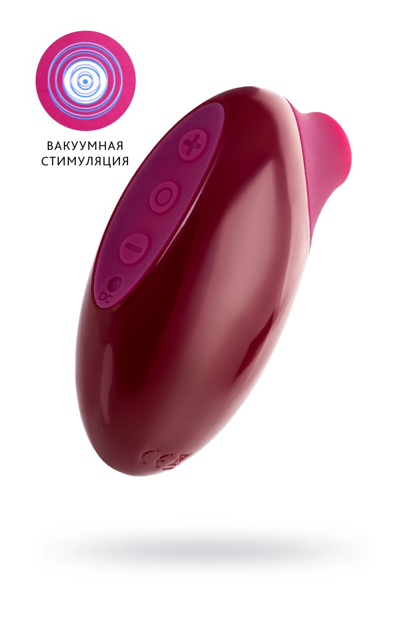 вакуумный стимулятор клитора toyfa a-toys myrty, бордовый, 9,8 см в Перми