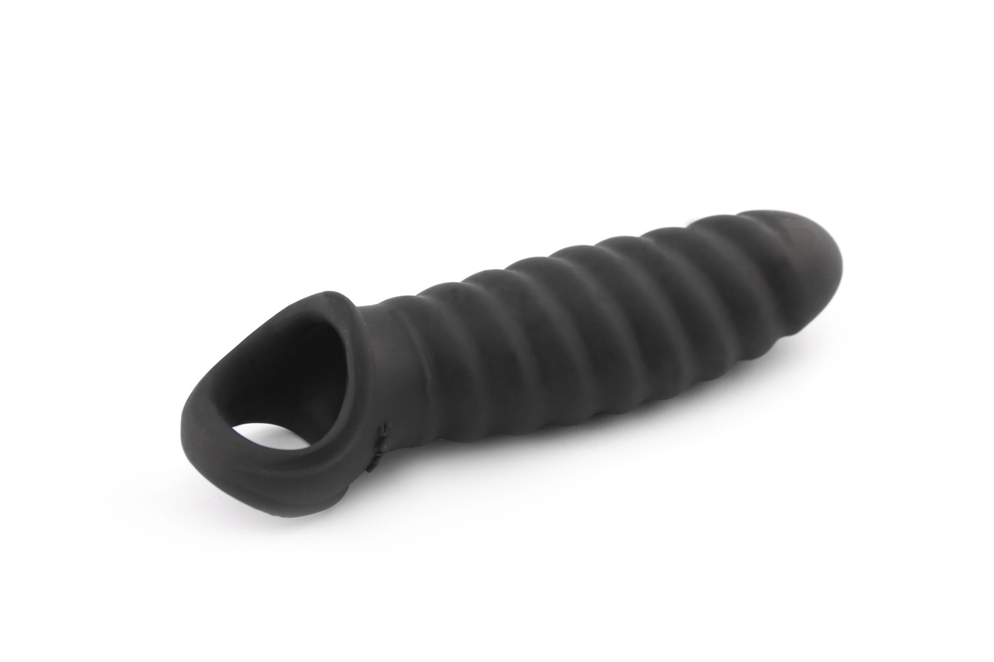 увеличивающая насадка на пенис закрытого типа no.32 - stretchy penis extension - black в Перми
