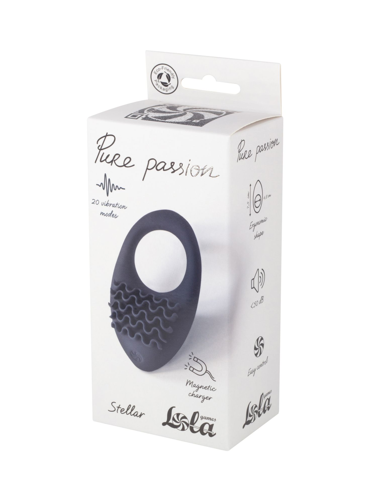 перезаряжаемое эрекционное виброкольцо pure passion stellar black 1501-01lola в Перми