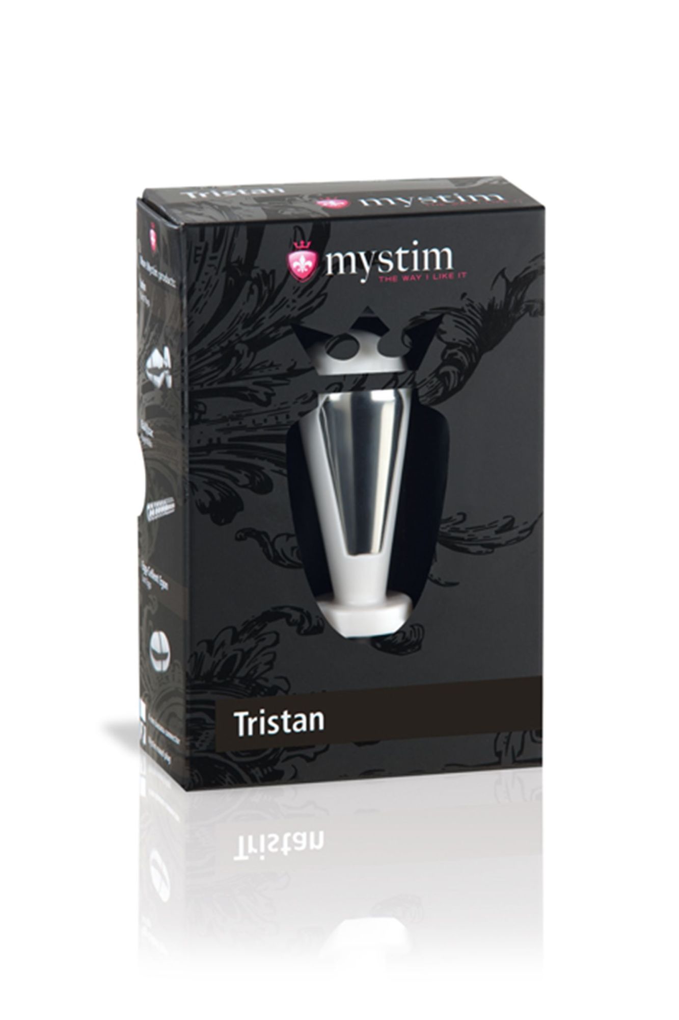 анальная пробка mystim tristan, электростимуляция, пластик, белый, 7,5 см, ø 3 см в Перми