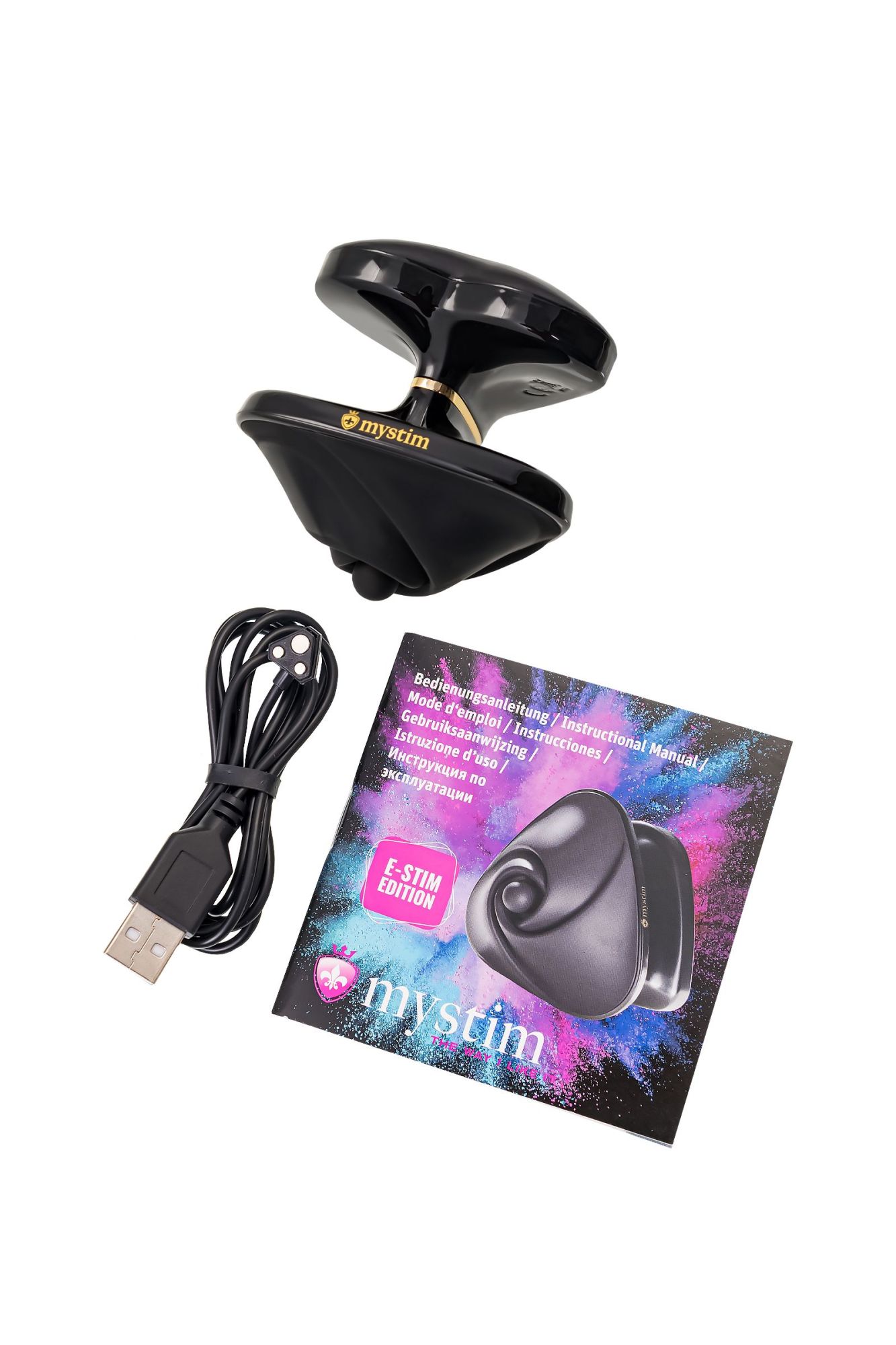 вибратор mystim heart ́s desire с электростимуляцией, силикон, черный, 6,7 см в Перми