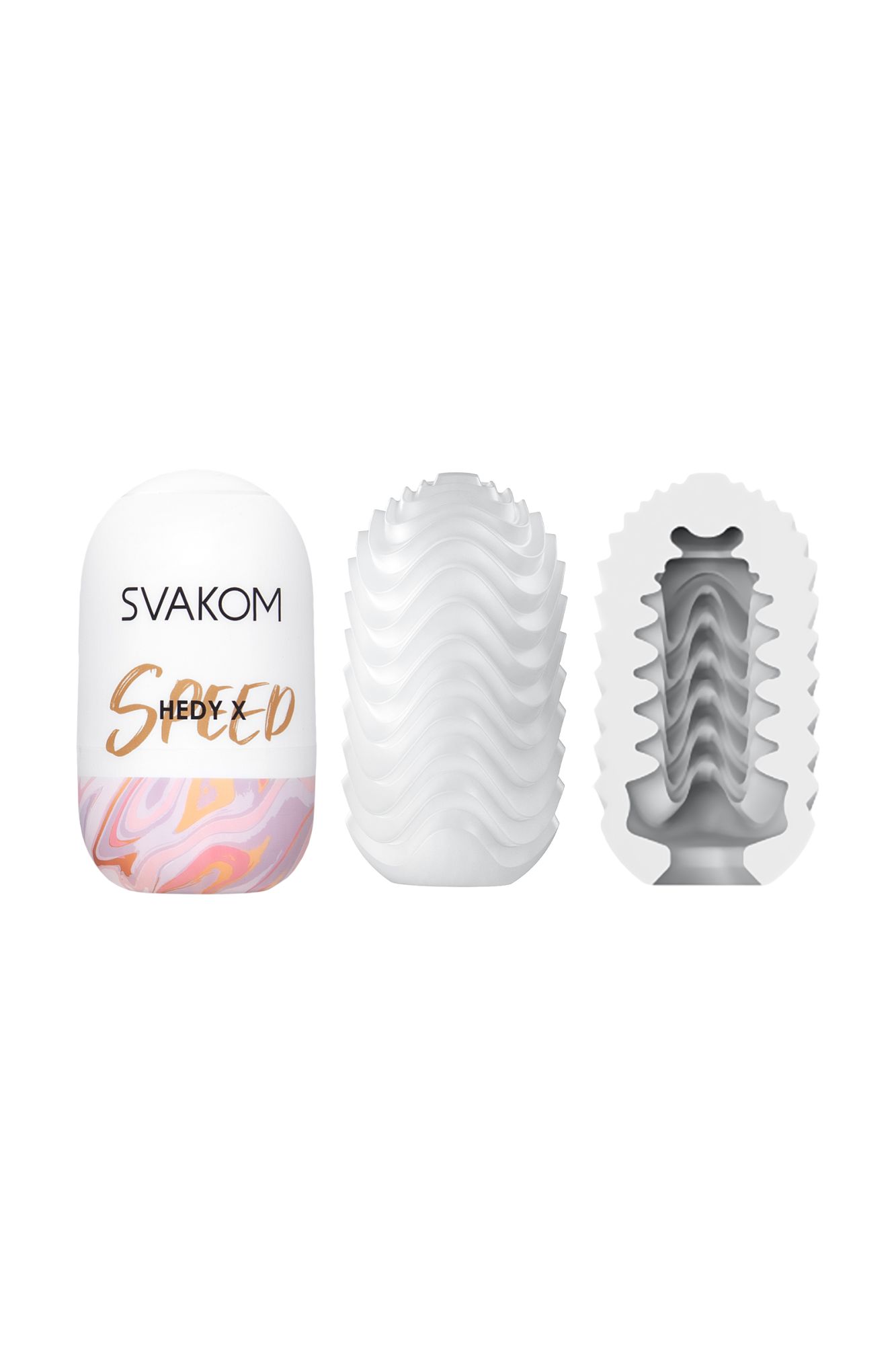 набор мастурбаторов нереалистичных svakom hedy x5 mixed (5 шт.), tpe, белый, 9 см в Перми