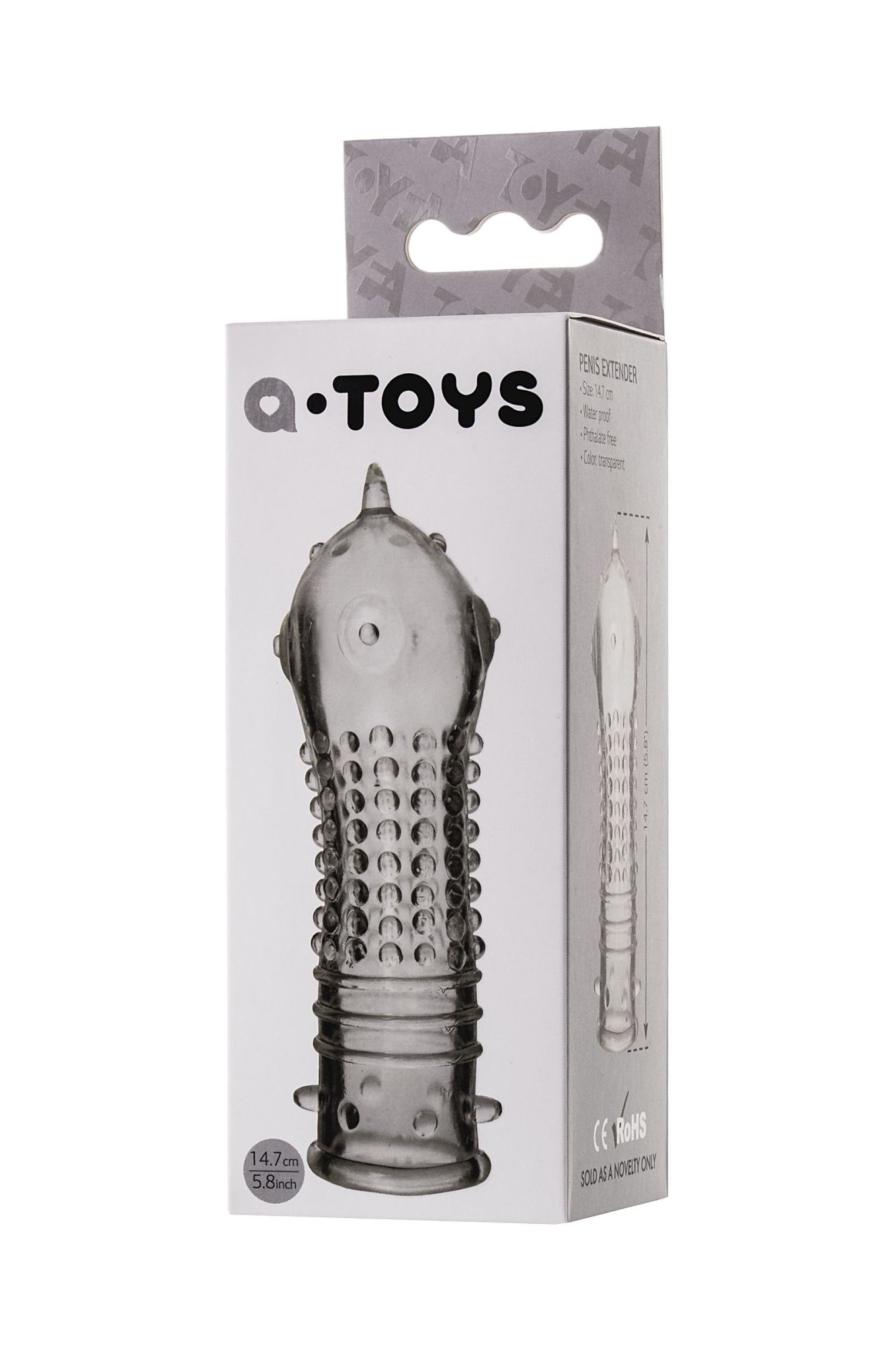 насадка на пенис toyfa a-toys, tpr, прозрачный, 14,7 см в Перми