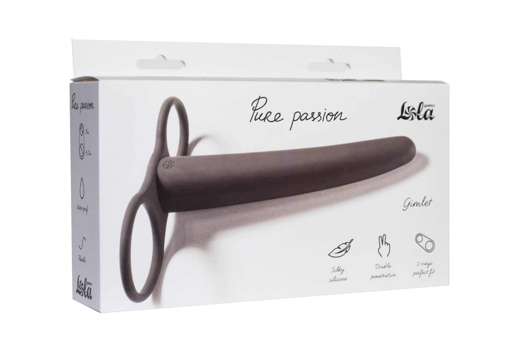 насадка для двойного проникновения pure passion gimlet black 1200-01lola в Перми
