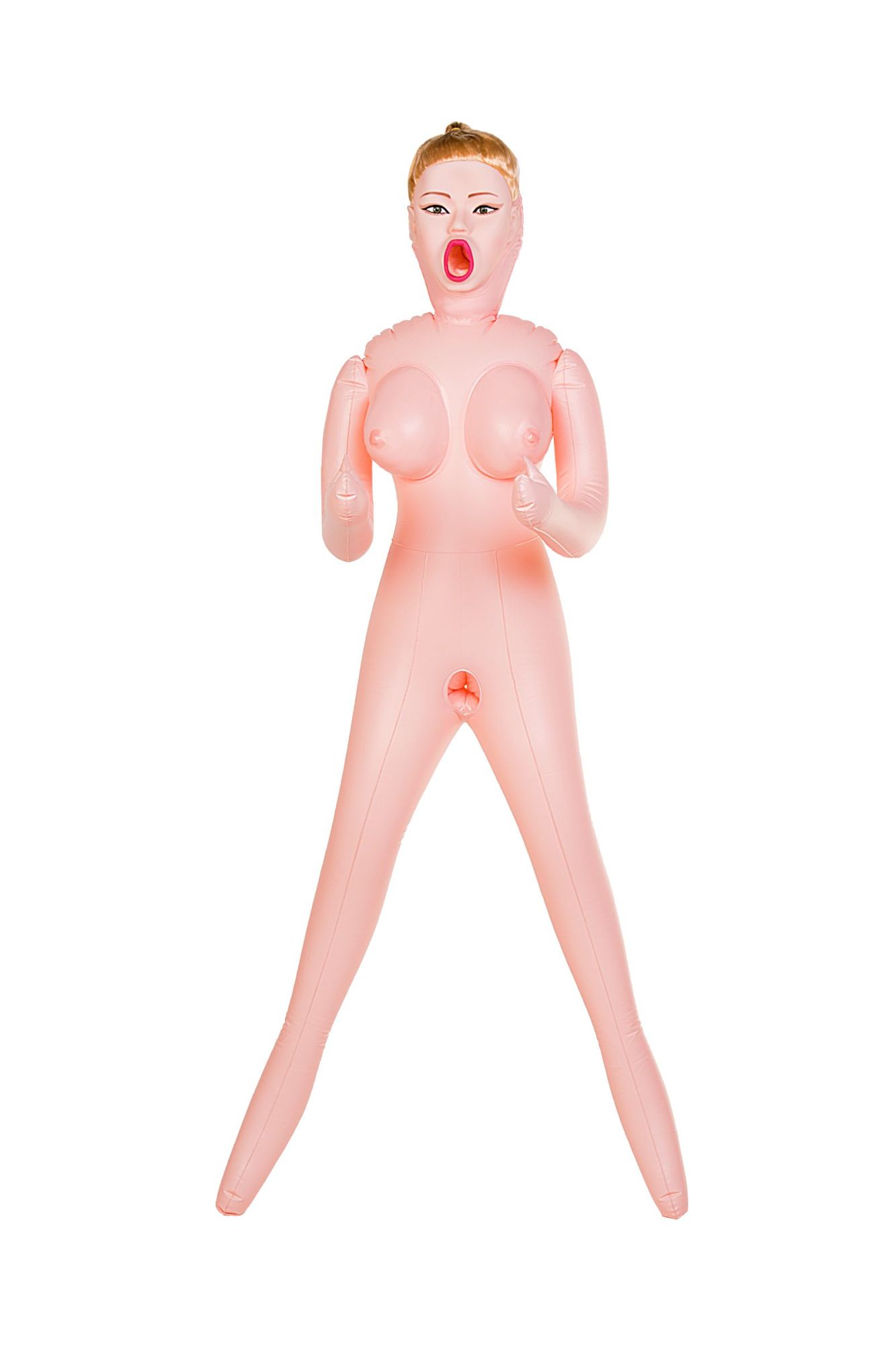 кукла надувная dolls-x by toyfa hannah, блондинка, с тремя отверстиями, кибер вставка: вагина в Перми