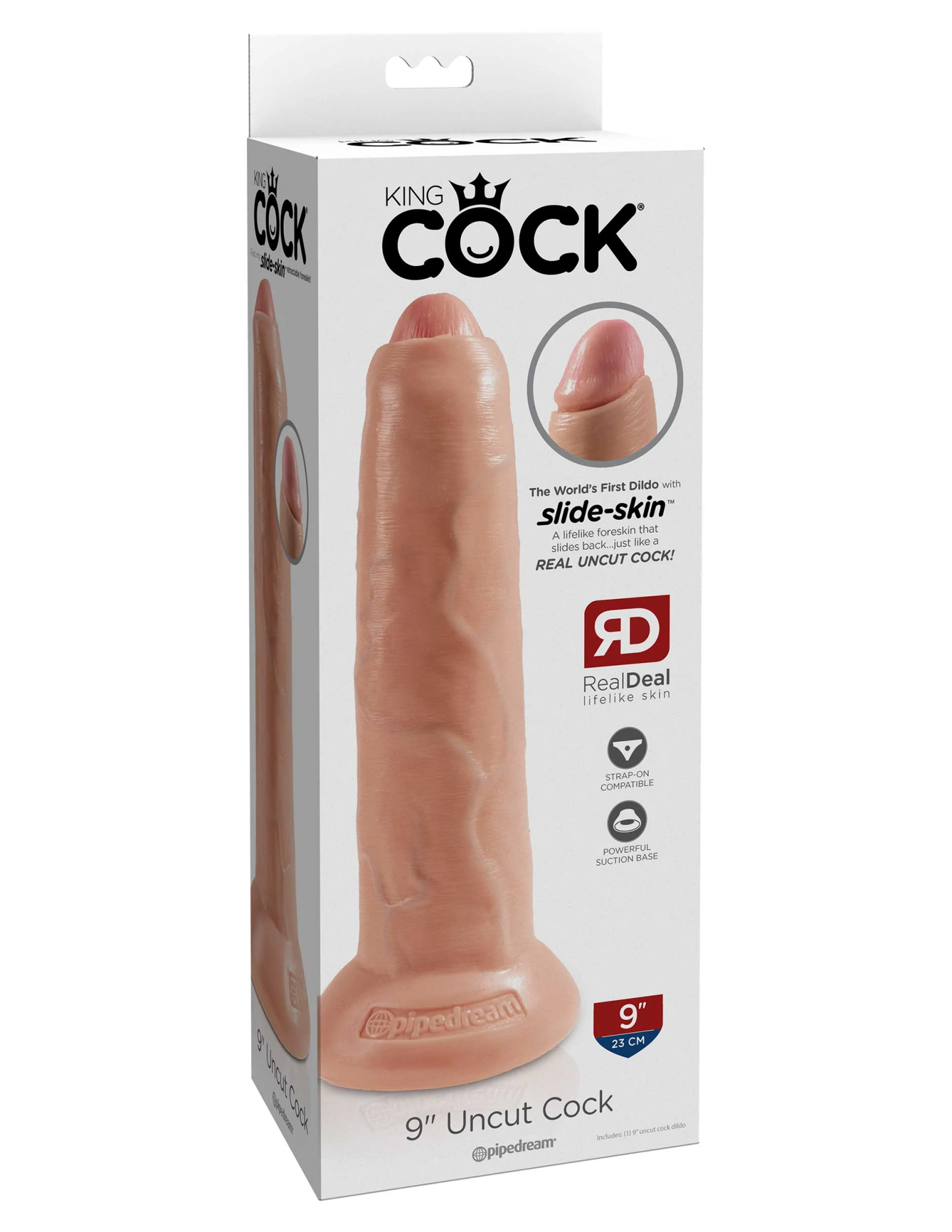 фаллоимитатор king cock 9" uncut - flesh pipedream 556221pd в Перми