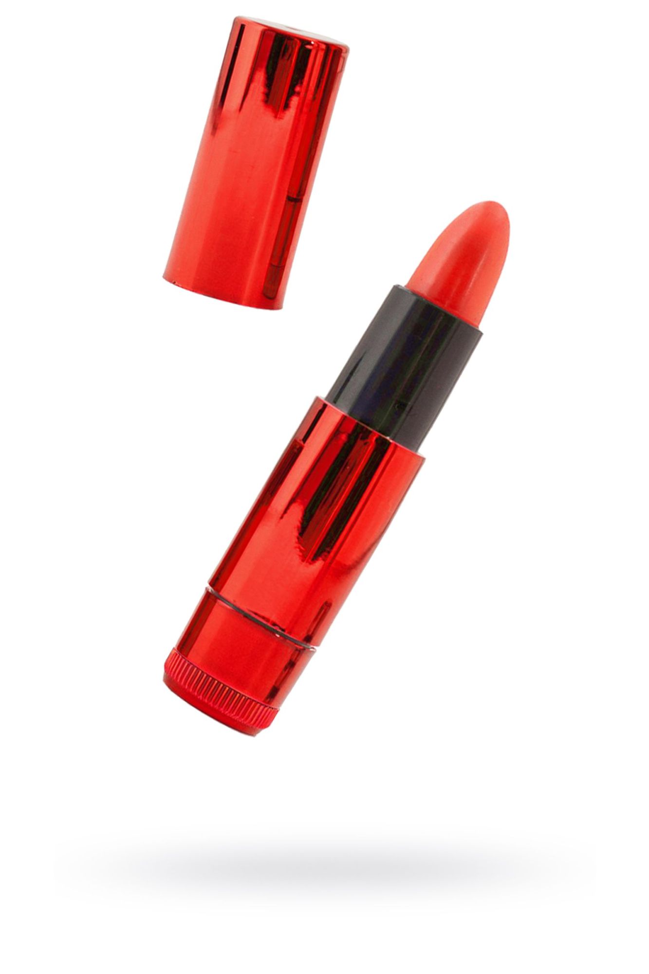 вибромассажер black&red by toyfa «помада», силикон, красный, 9 см в Перми
