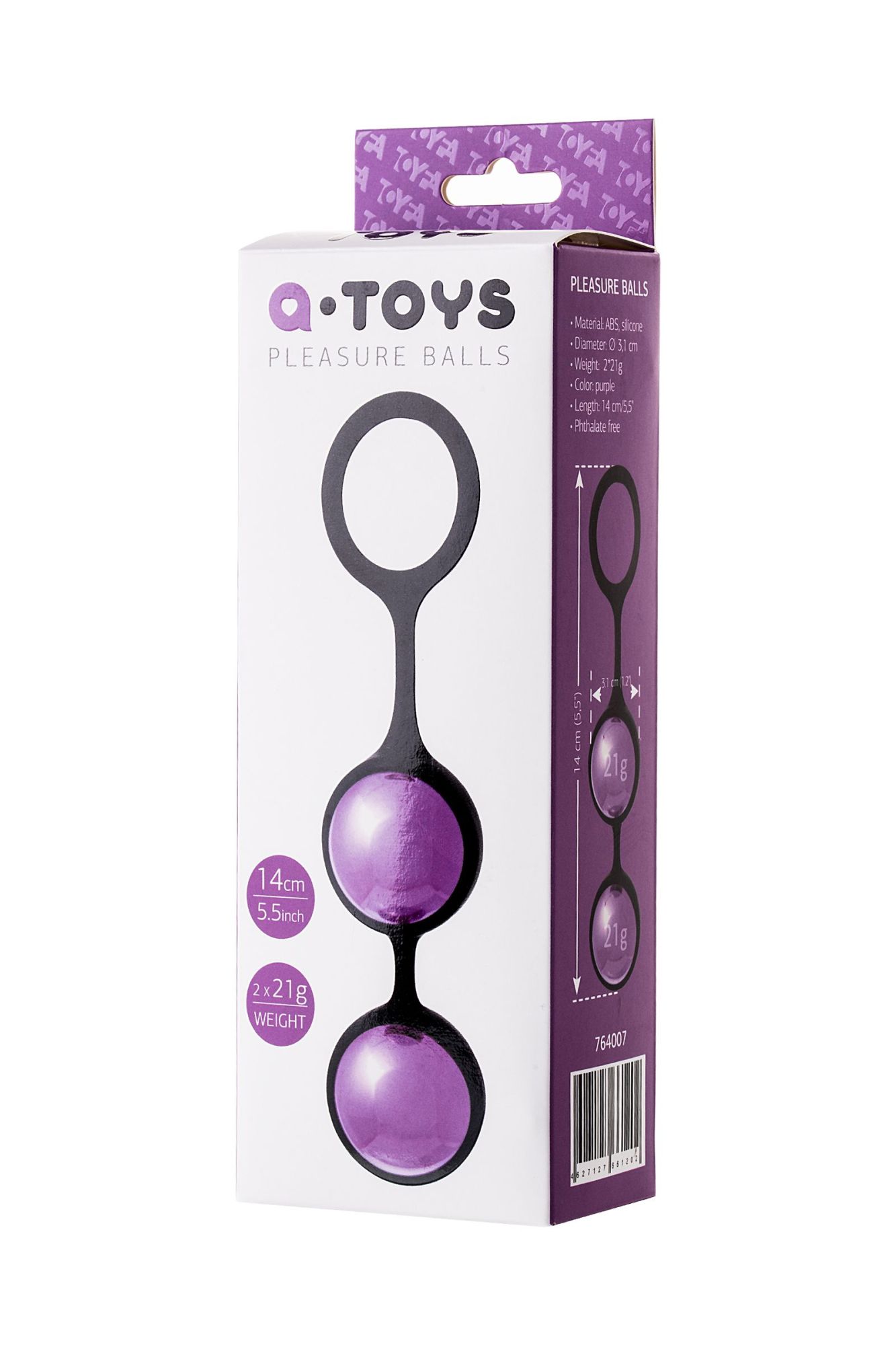 вагинальные шарики toyfa a-toys raspy, abs пластик, фиолетовый, 14 см в Перми