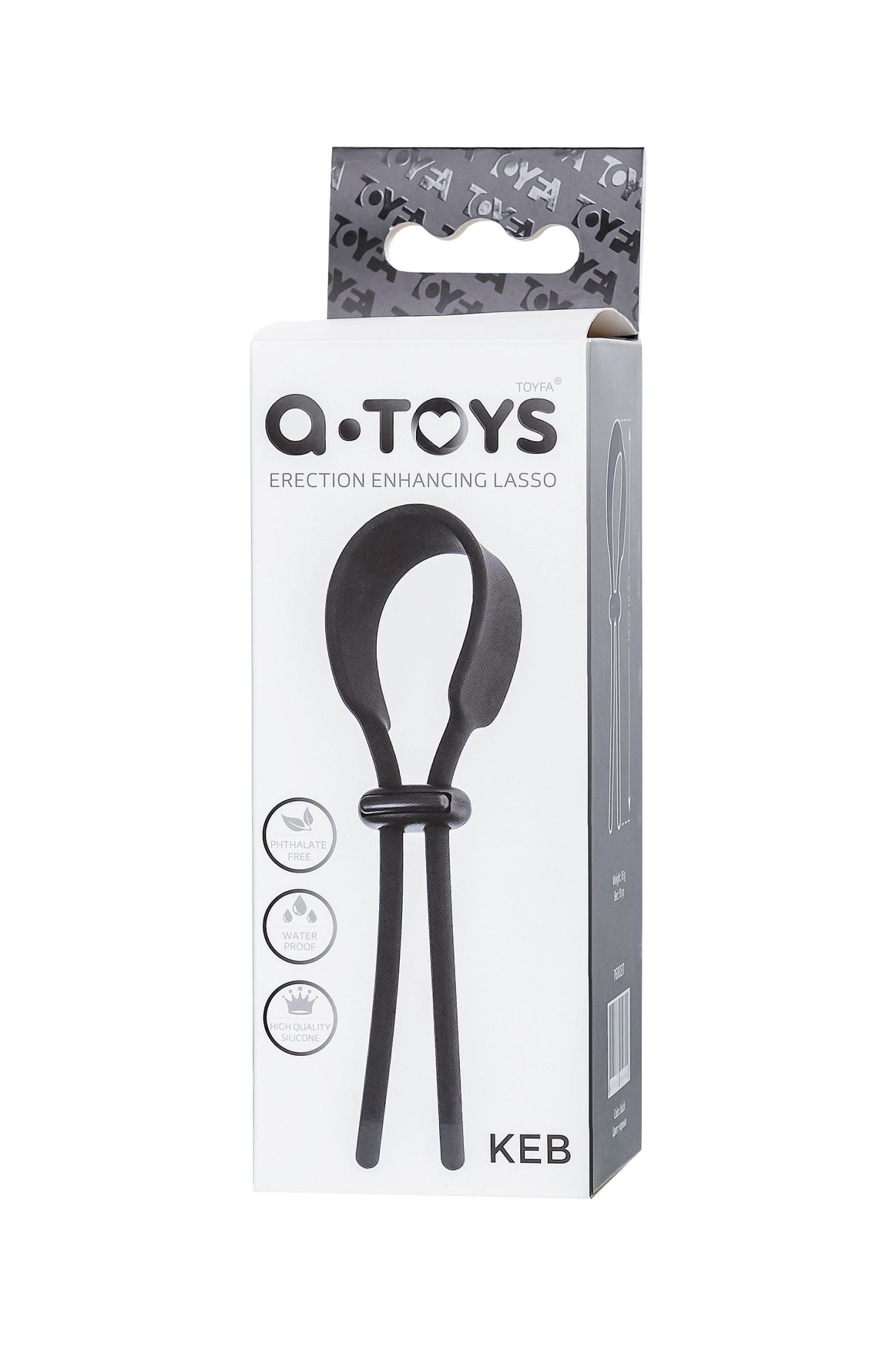 лассо на пенис a-toys by toyfa keb, силикон, черное, 14 см в Перми