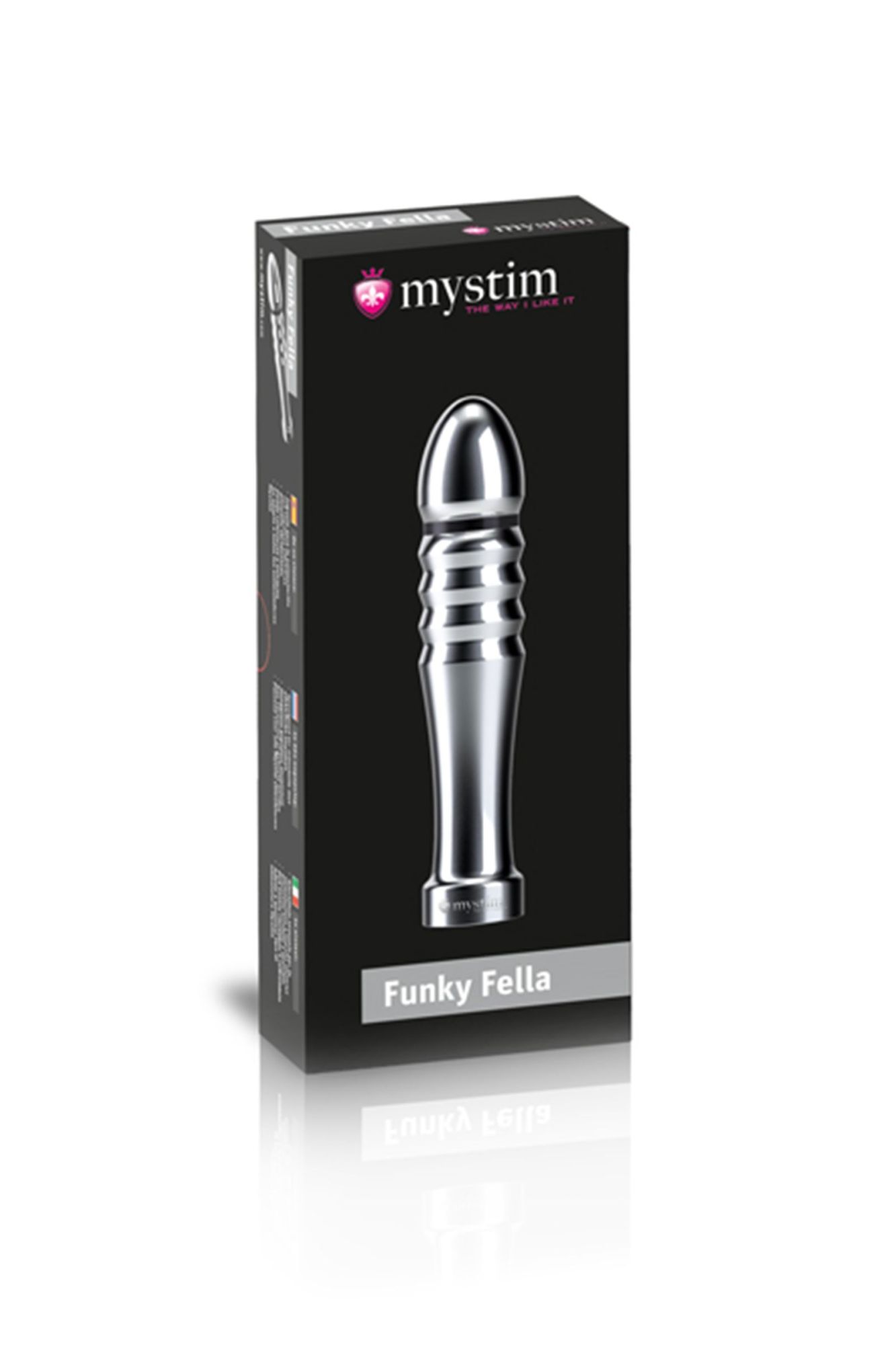 фаллоимитатор mystim funky fella, электростимуляция, хирургическая сталь, серебряный, 13 см в Перми