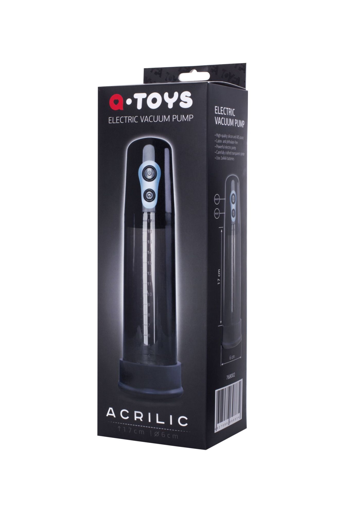 помпа для пениса toyfa  a-toys acrilic, силикон, чёрный, 26 см в Перми