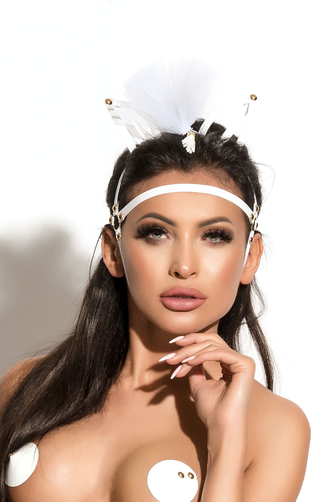 маска с ушками me seduce queen of hearts allure, белая, os в Перми