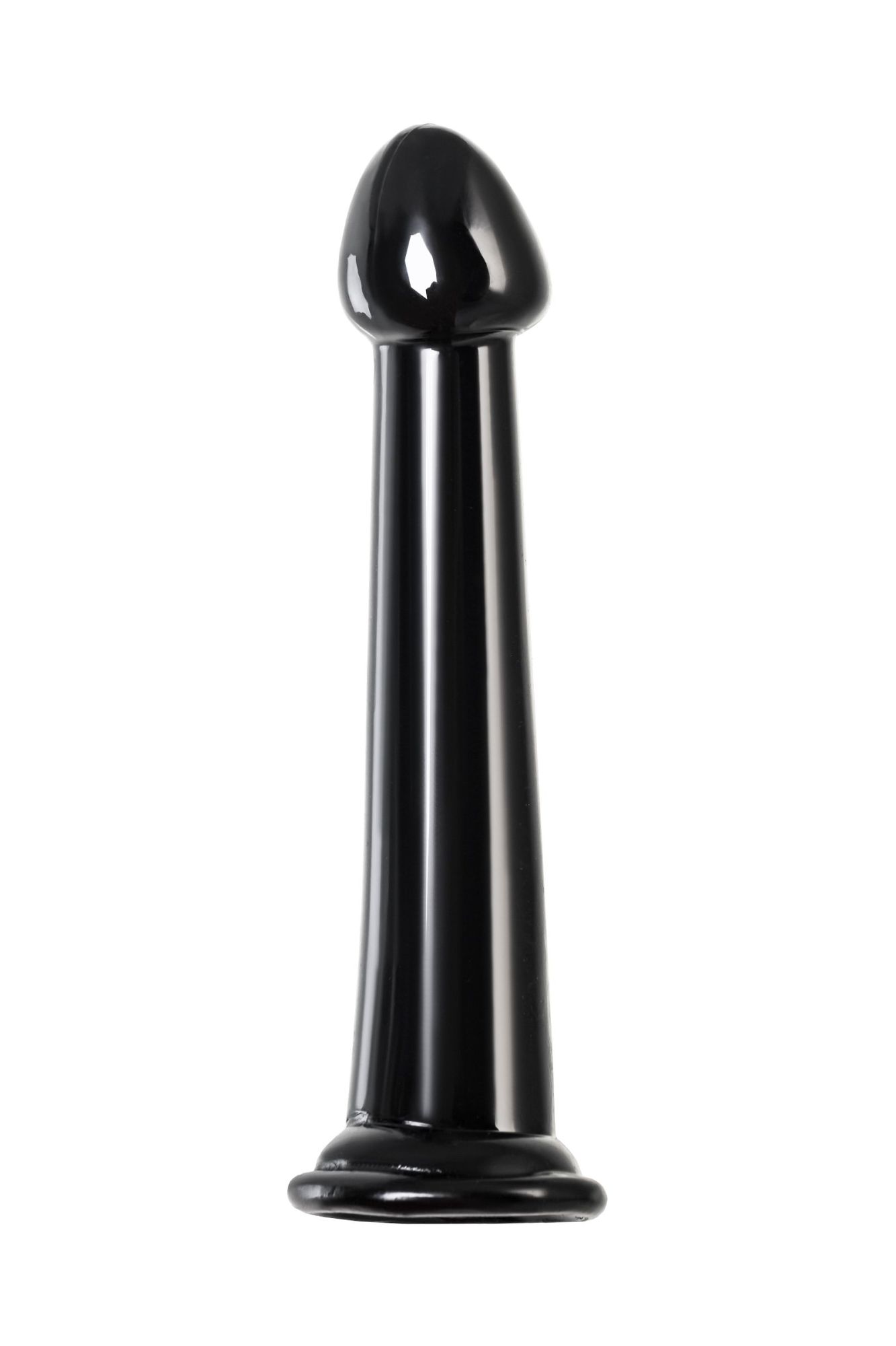 нереалистичный фаллоимитатор jelly dildo m toyfa basic, tpe, чёрный, 18 см в Перми