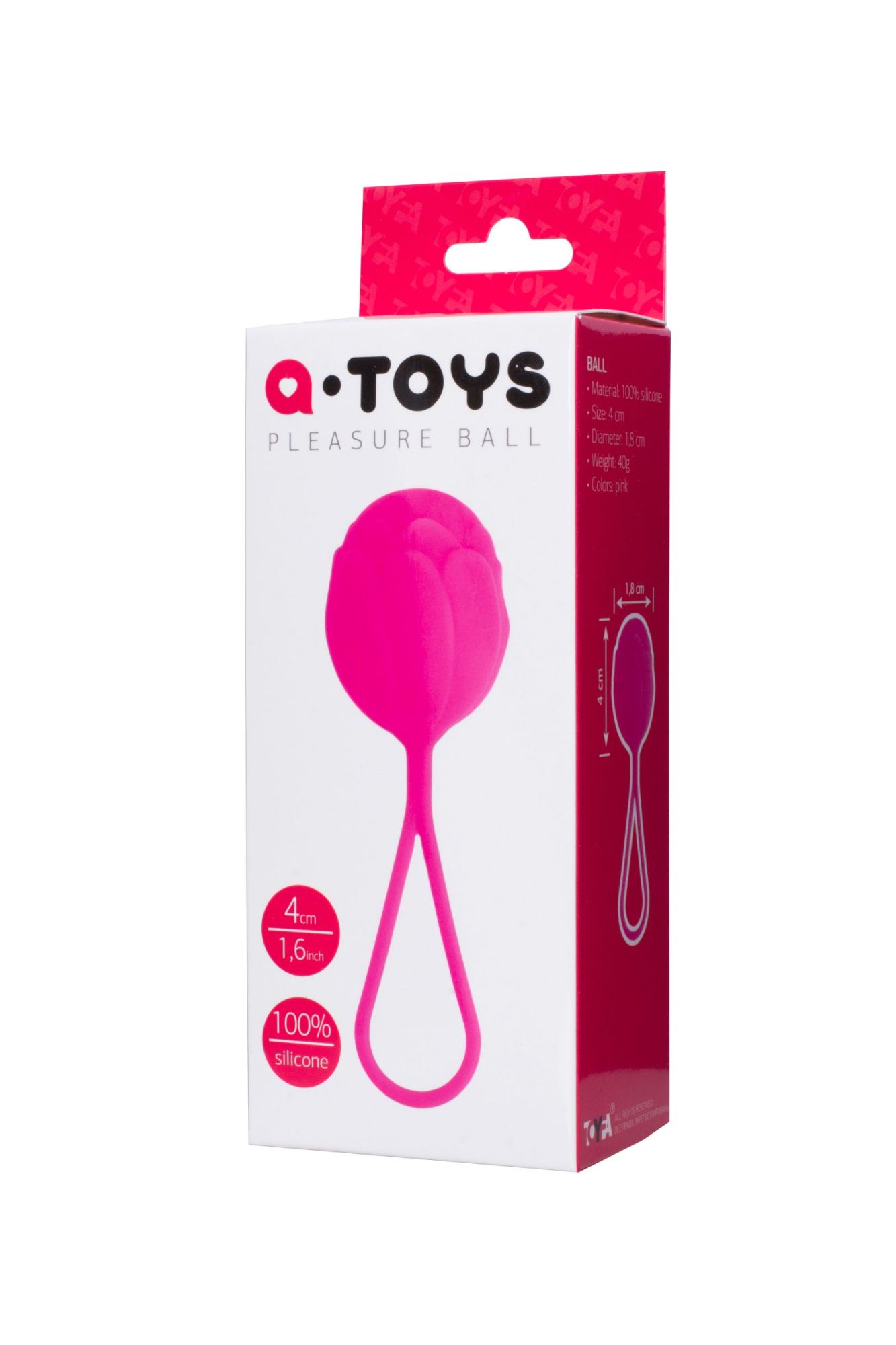 вагинальные шарики toyfa  a-toys rosi, силикон, розовый, 10,5 см в Перми