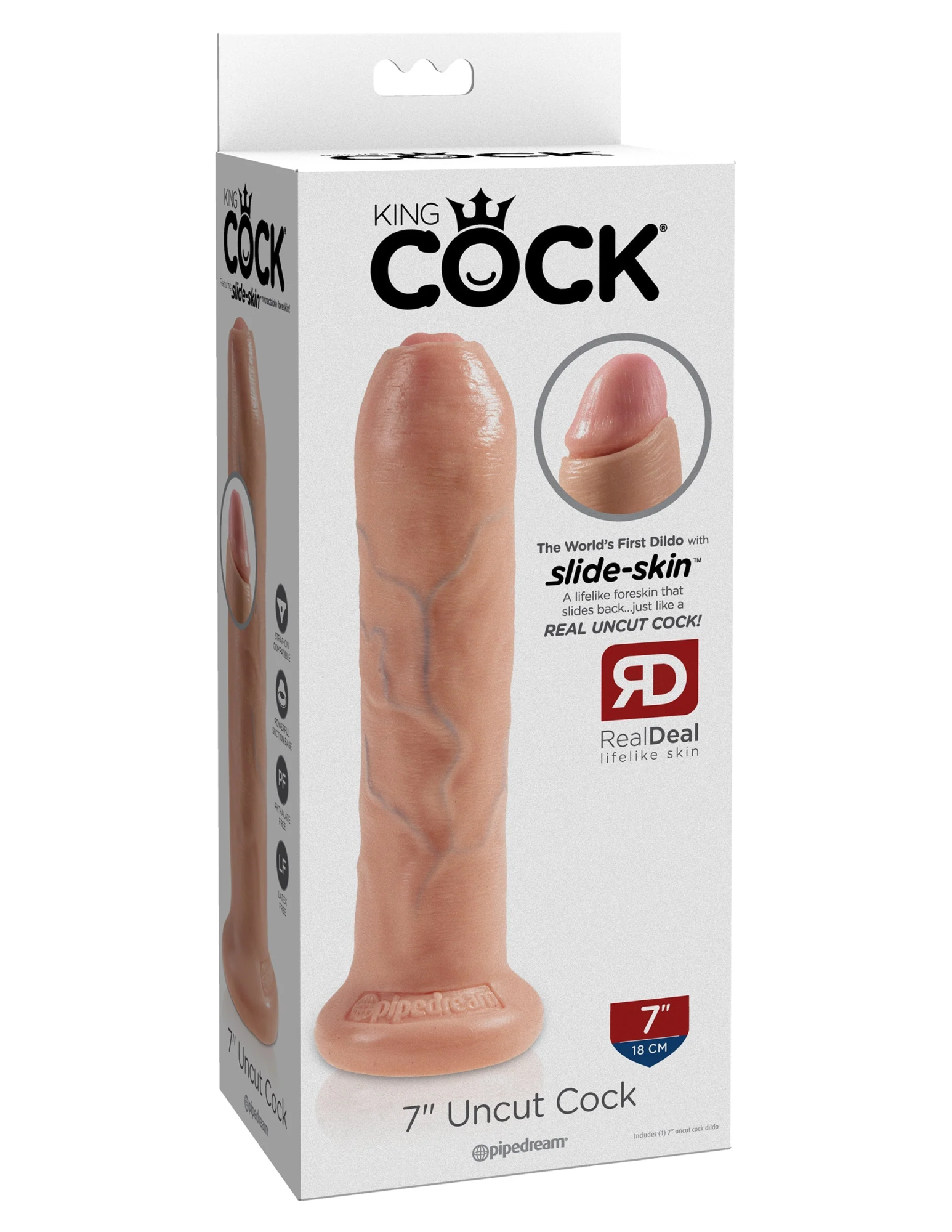 фаллоимитатор king cock 7" uncut - flesh pipedream 556121pd в Перми