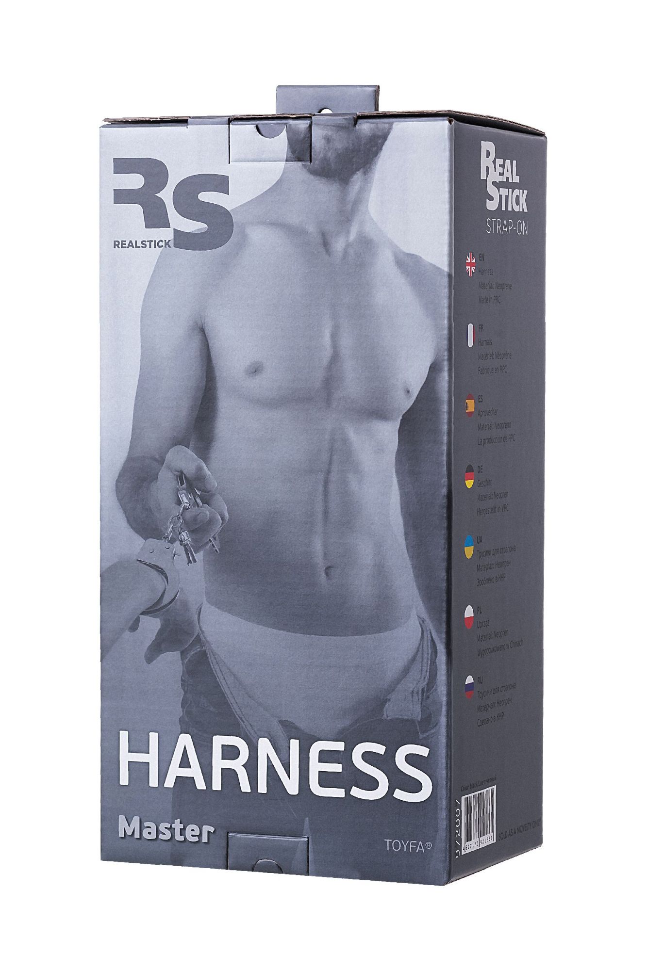 трусики для страпона realstick strap-on master, неопрен, черные в Перми