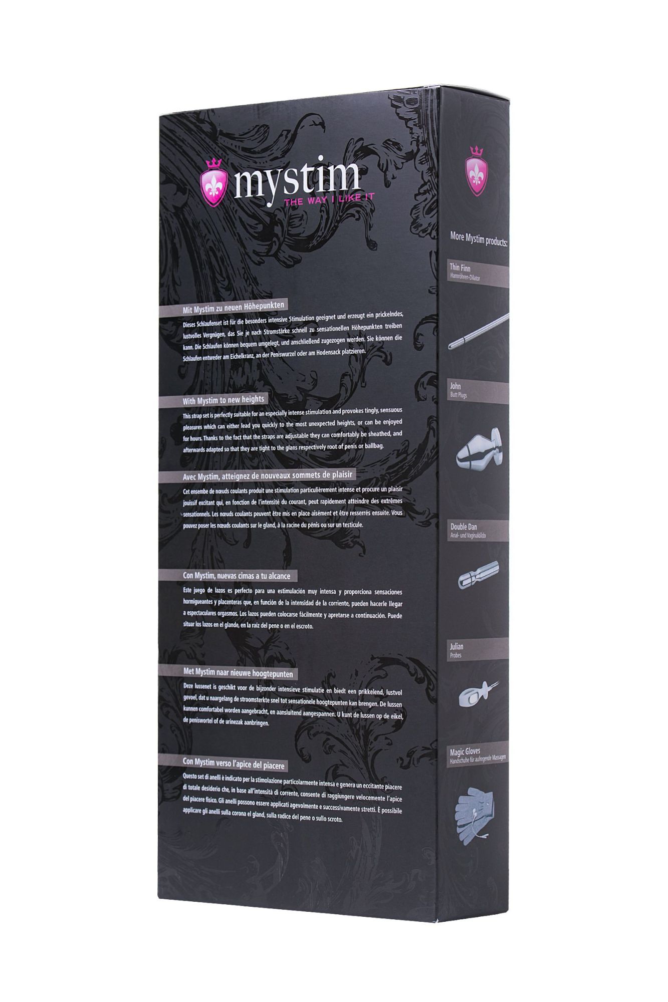 лассо для пениса mystim rodeo robin, электростимуляция, силикон, черный, 42см в Перми