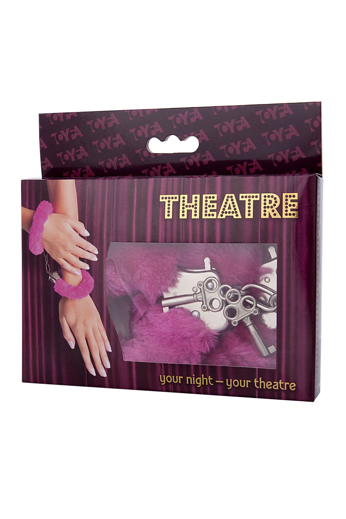 наручники toyfa theatre, меховые, розовые, 28 см в Перми