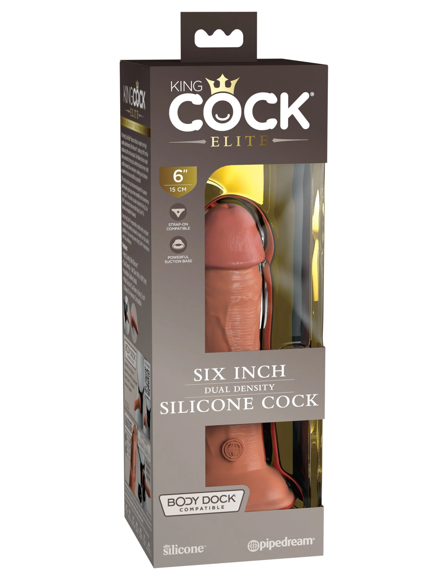 фаллоимитатор kc elite 6" dual density silicone dong- tan pipedream 577022pd в Перми