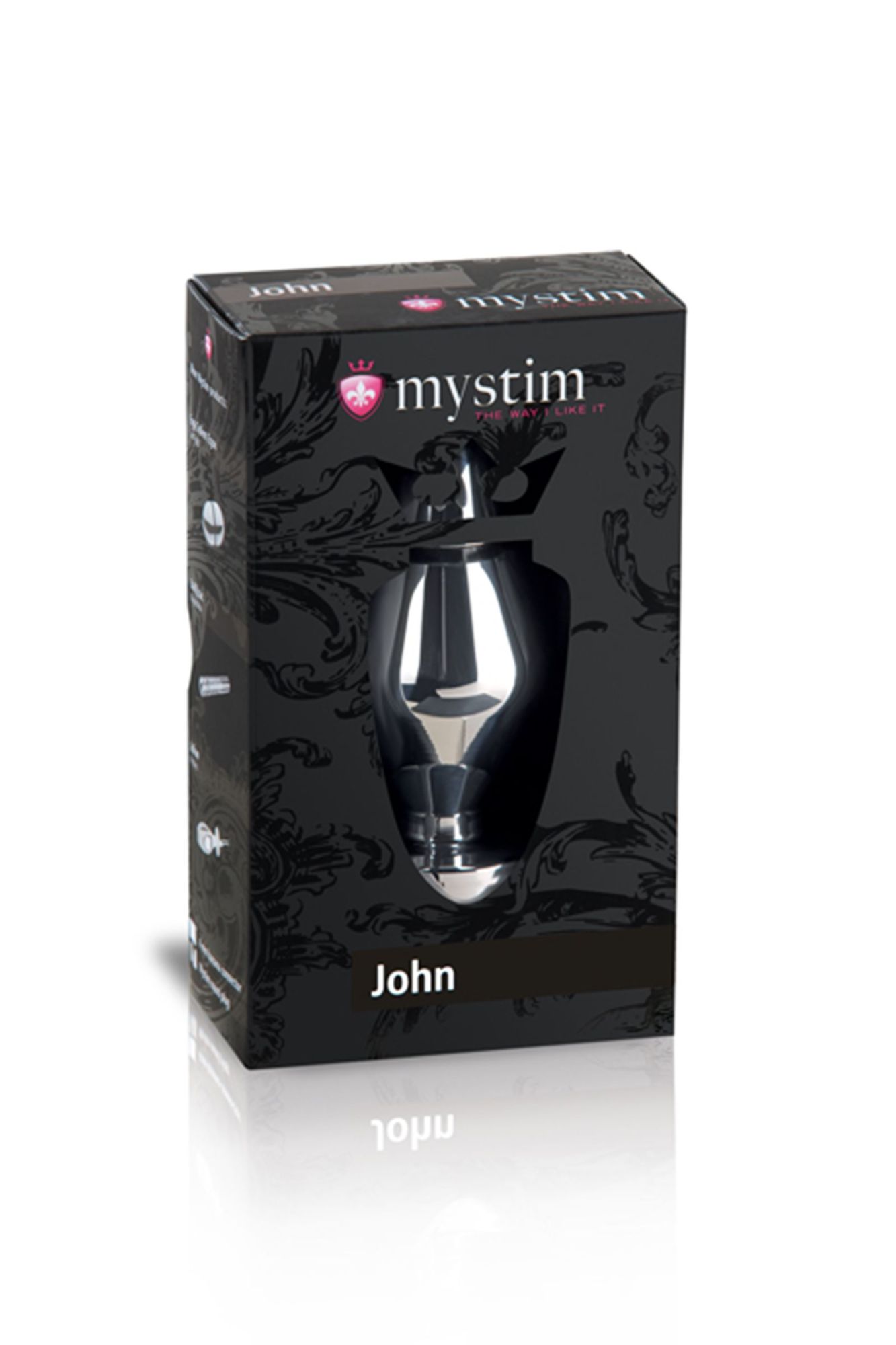 анальная пробка mystim john l, электростимуляция, хирургическая сталь, серебряная, 10,5 см, ø 5 см в Перми