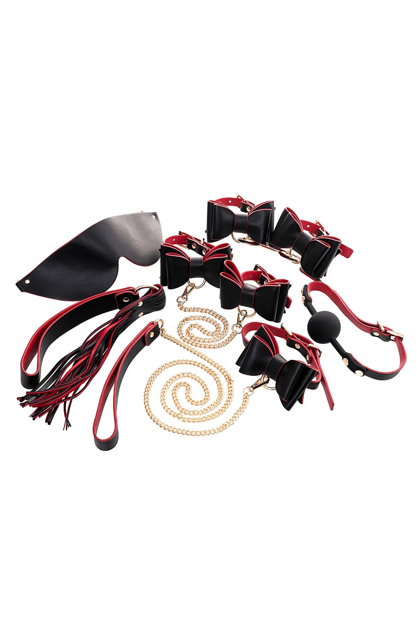 бондажный набор toyfa theatre bow-tie, pu-кожа, черный в Перми
