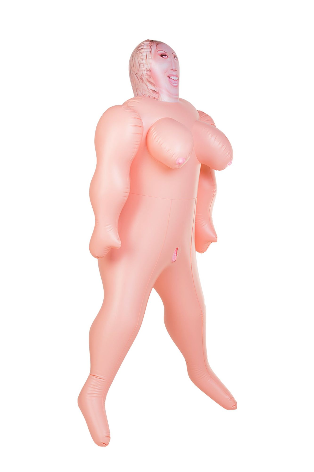 кукла надувная dolls-x by toyfa isabella, толстушка, с двумя отверстиями, блондинка, 160 см в Перми