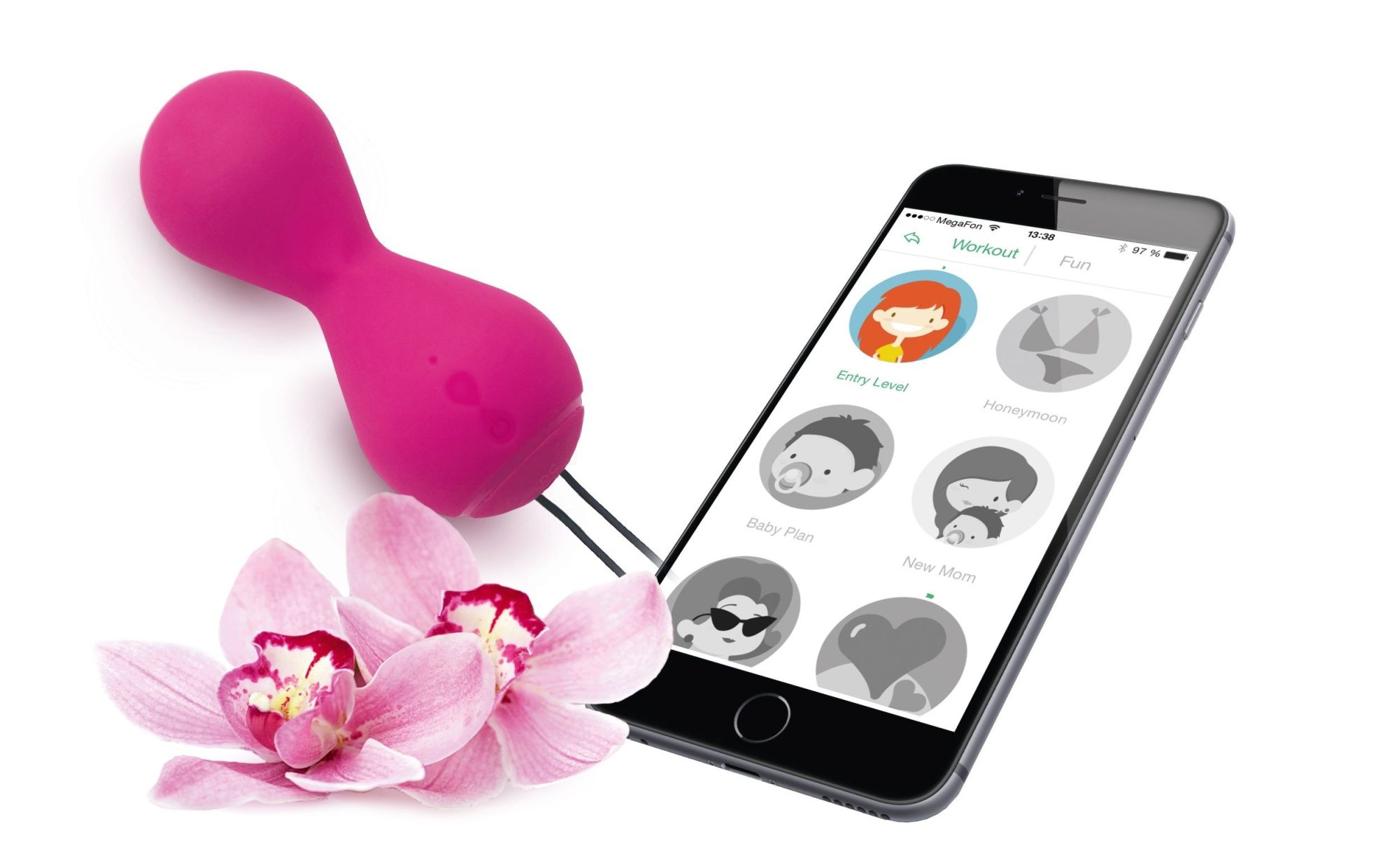 вагинальные шарики с приложением gvibe gballs 2 app, розовые в Перми