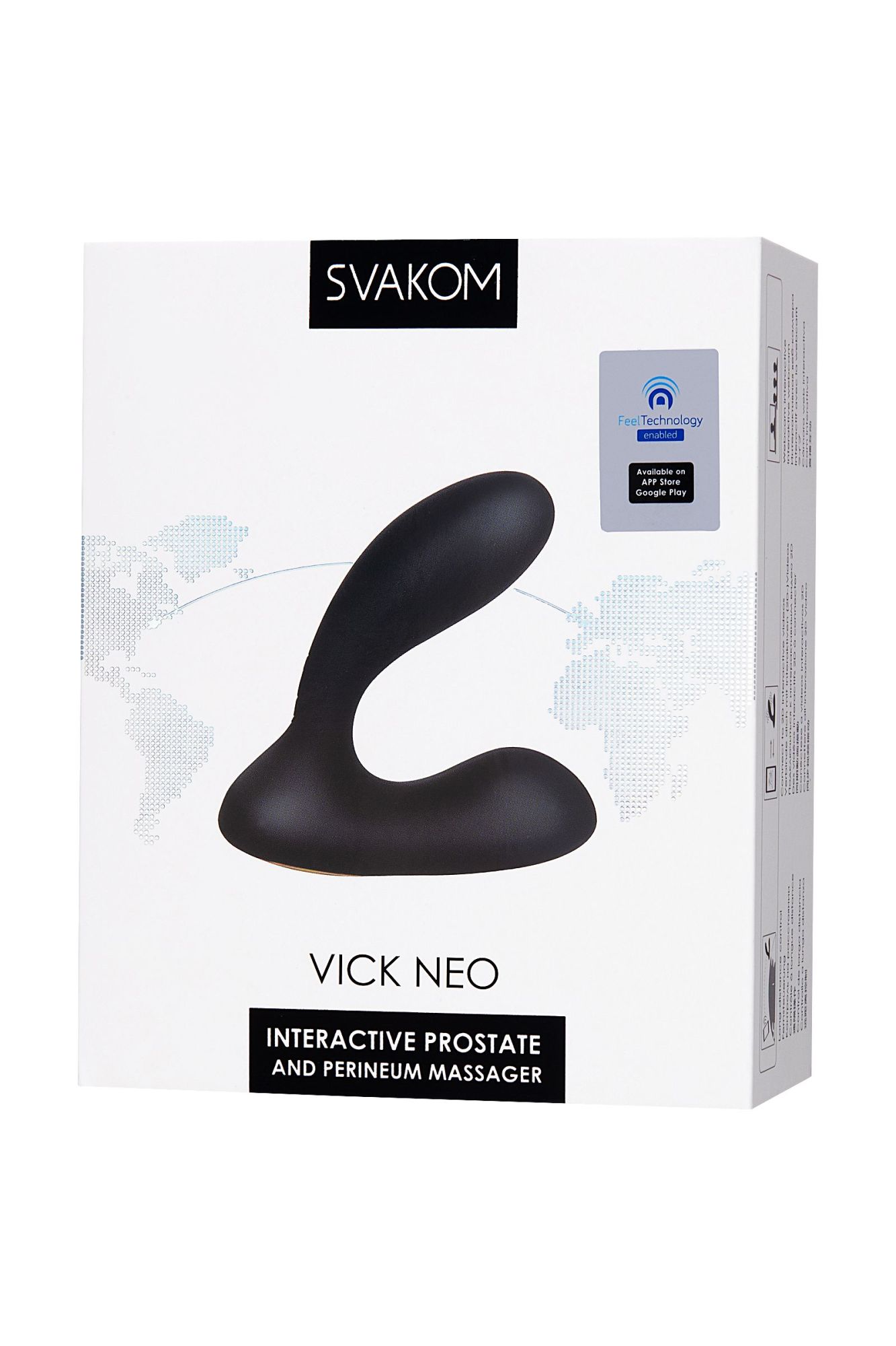 стимулятор простаты svakom vick neo, силикон, чёрный, 10 см в Перми