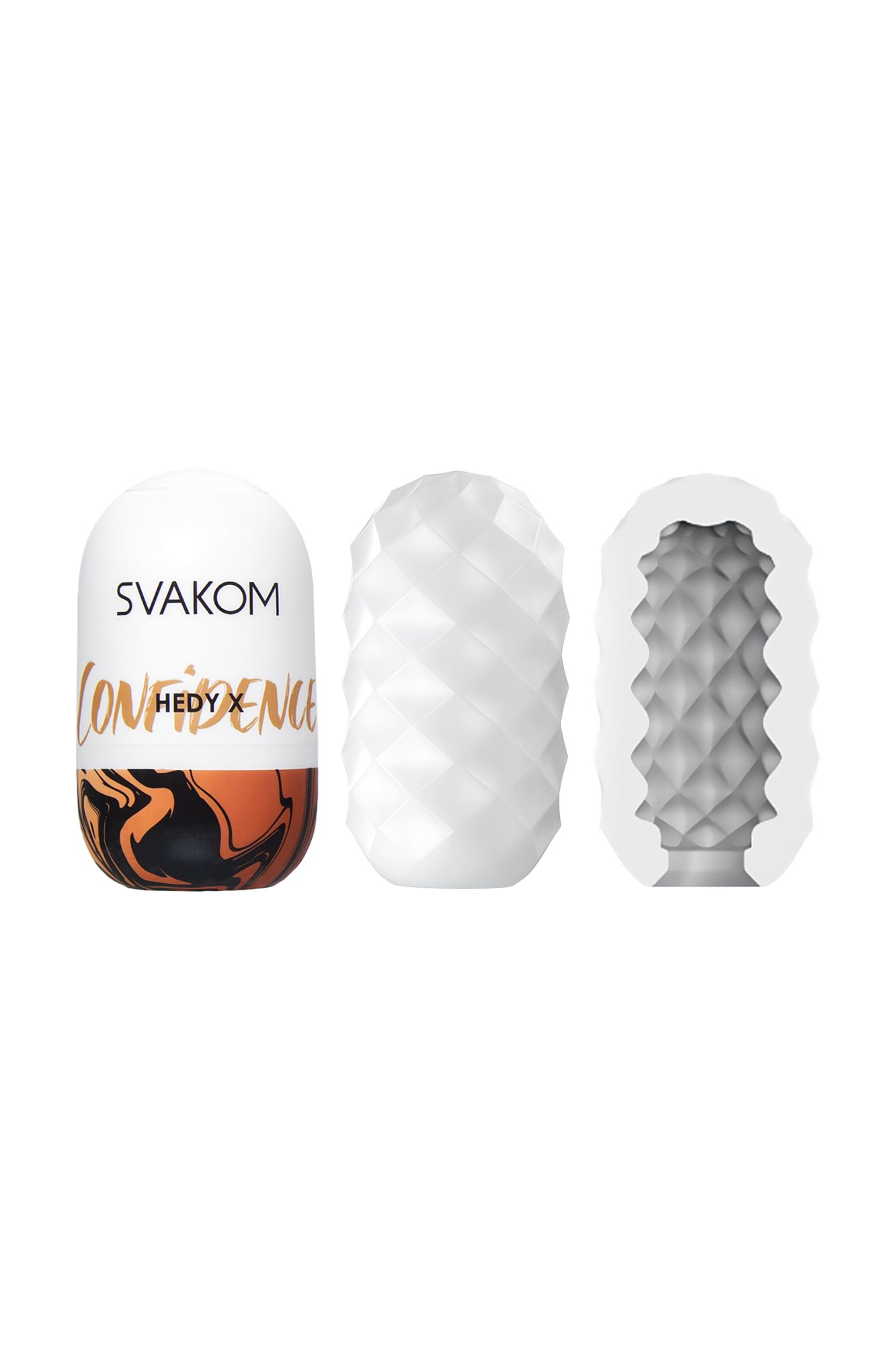 набор мастурбаторов нереалистичных svakom hedy x5 mixed (5 шт.), tpe, белый, 9 см в Перми